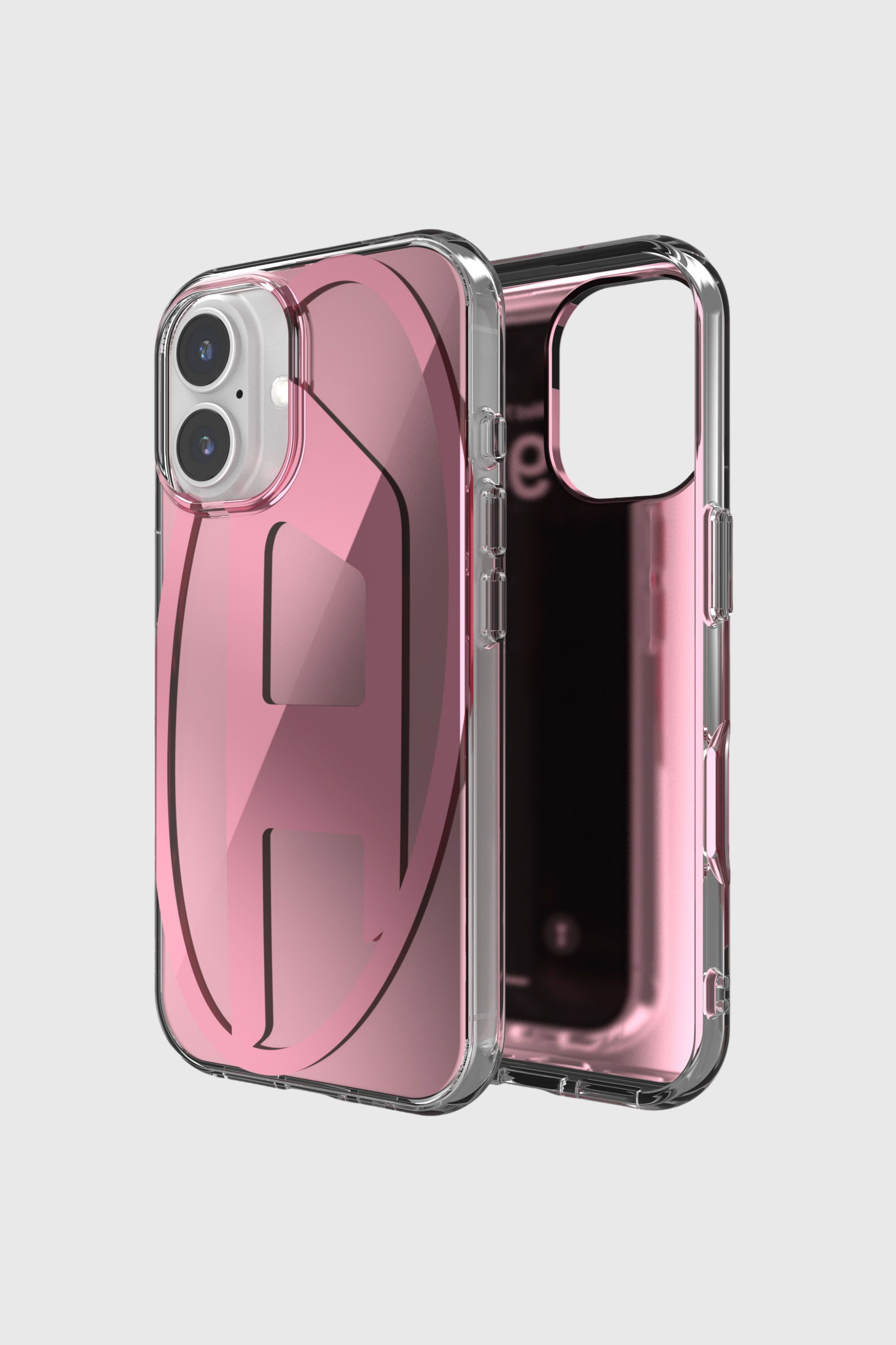 Diesel - 60163 AOP CASE, Unisex's Oval D Mirror Case for iP 16 in Pink - 1