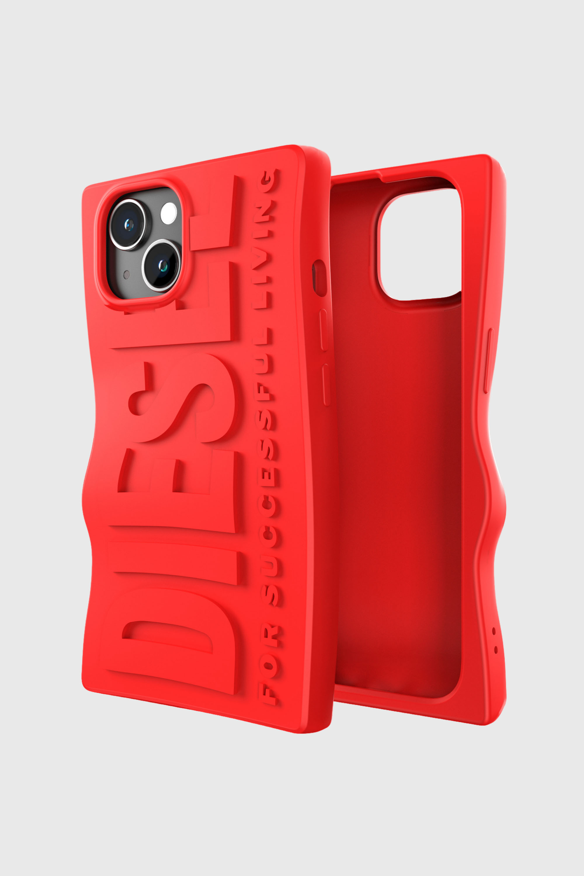 Diesel - 54116 MOULDED CASE, Unisex's D By case iP15 in Red - 1