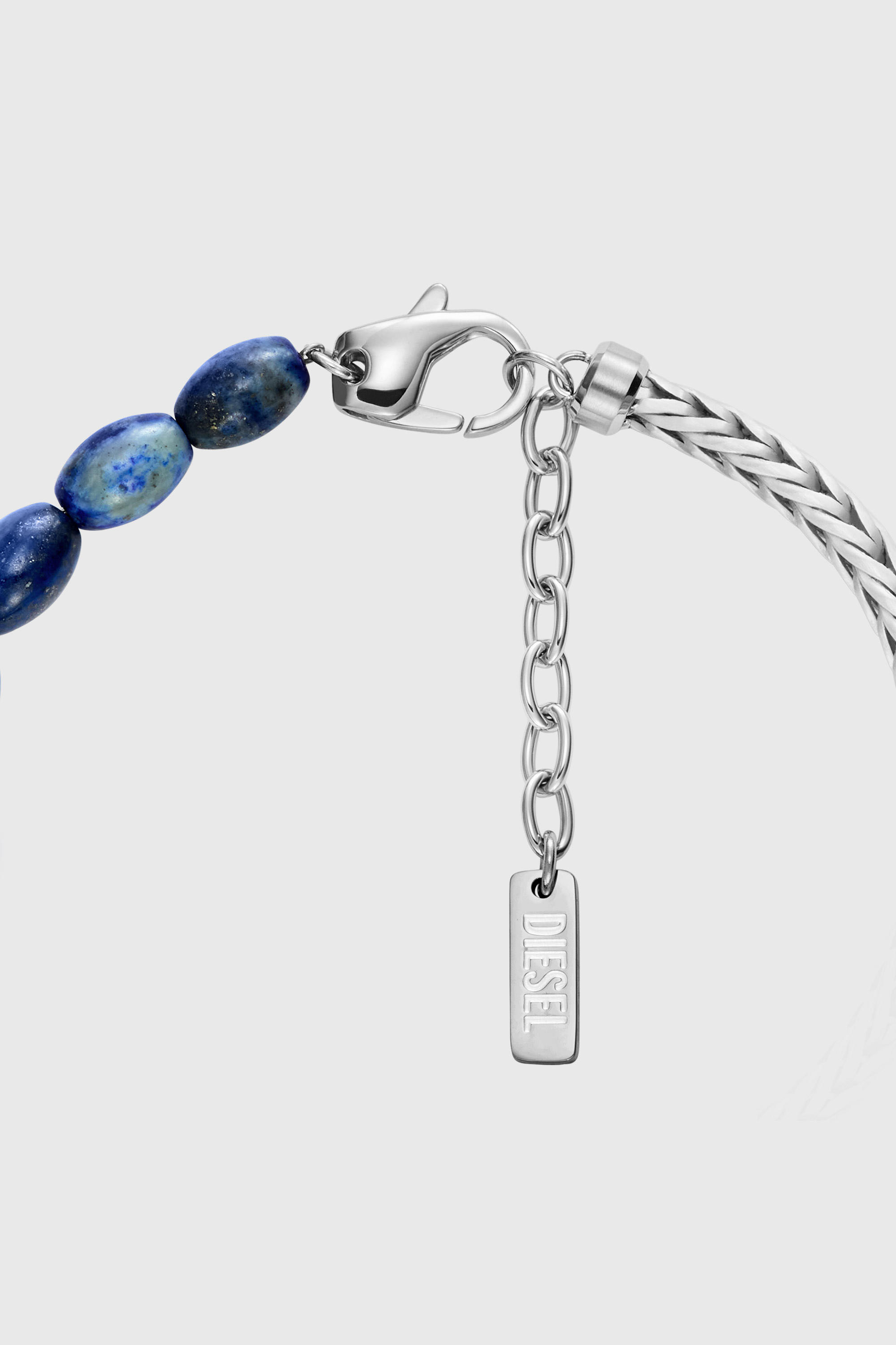 Diesel - DX1713040, Pulsera de cuentas de lapisl&aacute;zuli Unisex in Plateado - 2