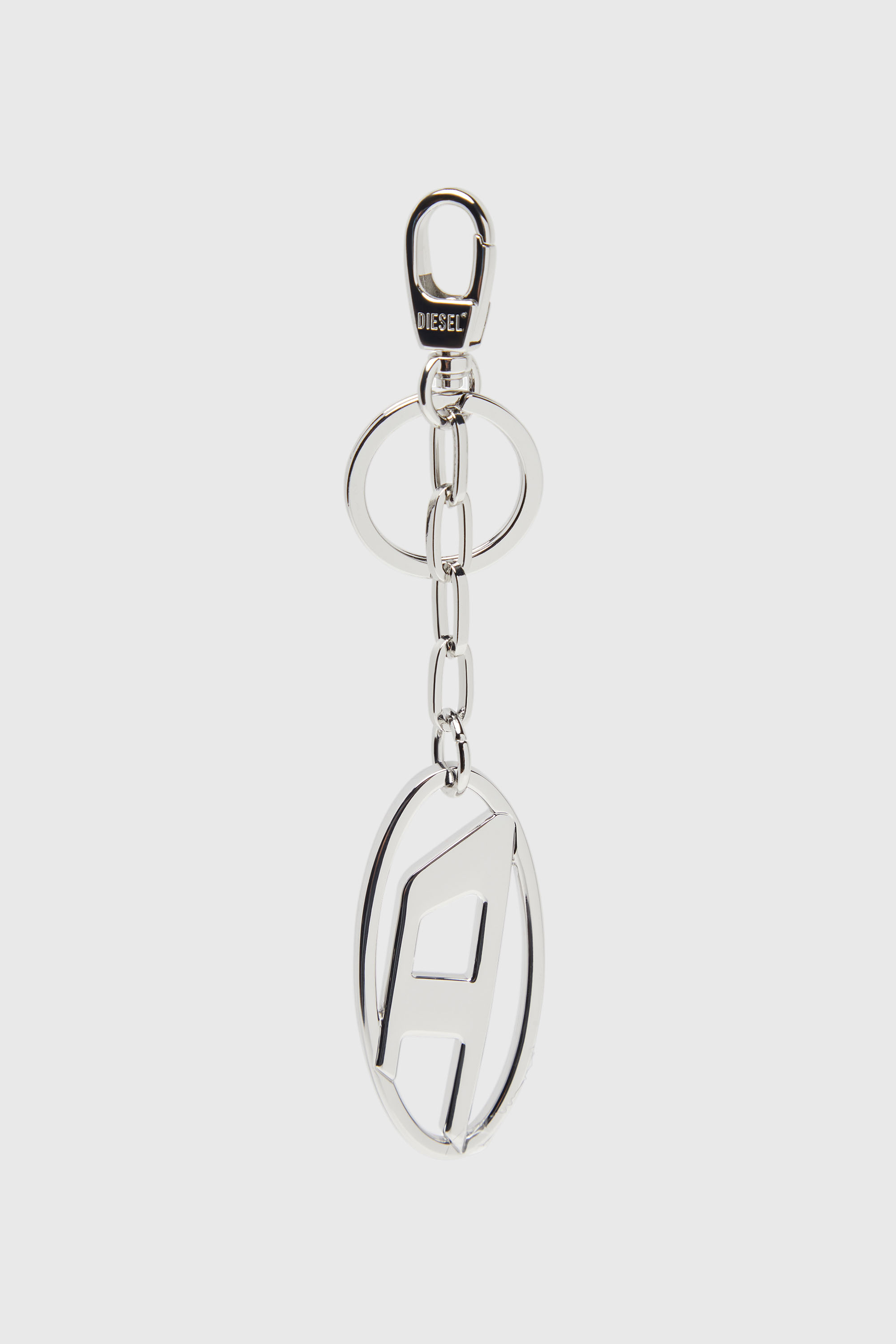 Diesel - HOLY-C, Female's Metal Oval D keyring with crystals in Silver - 2