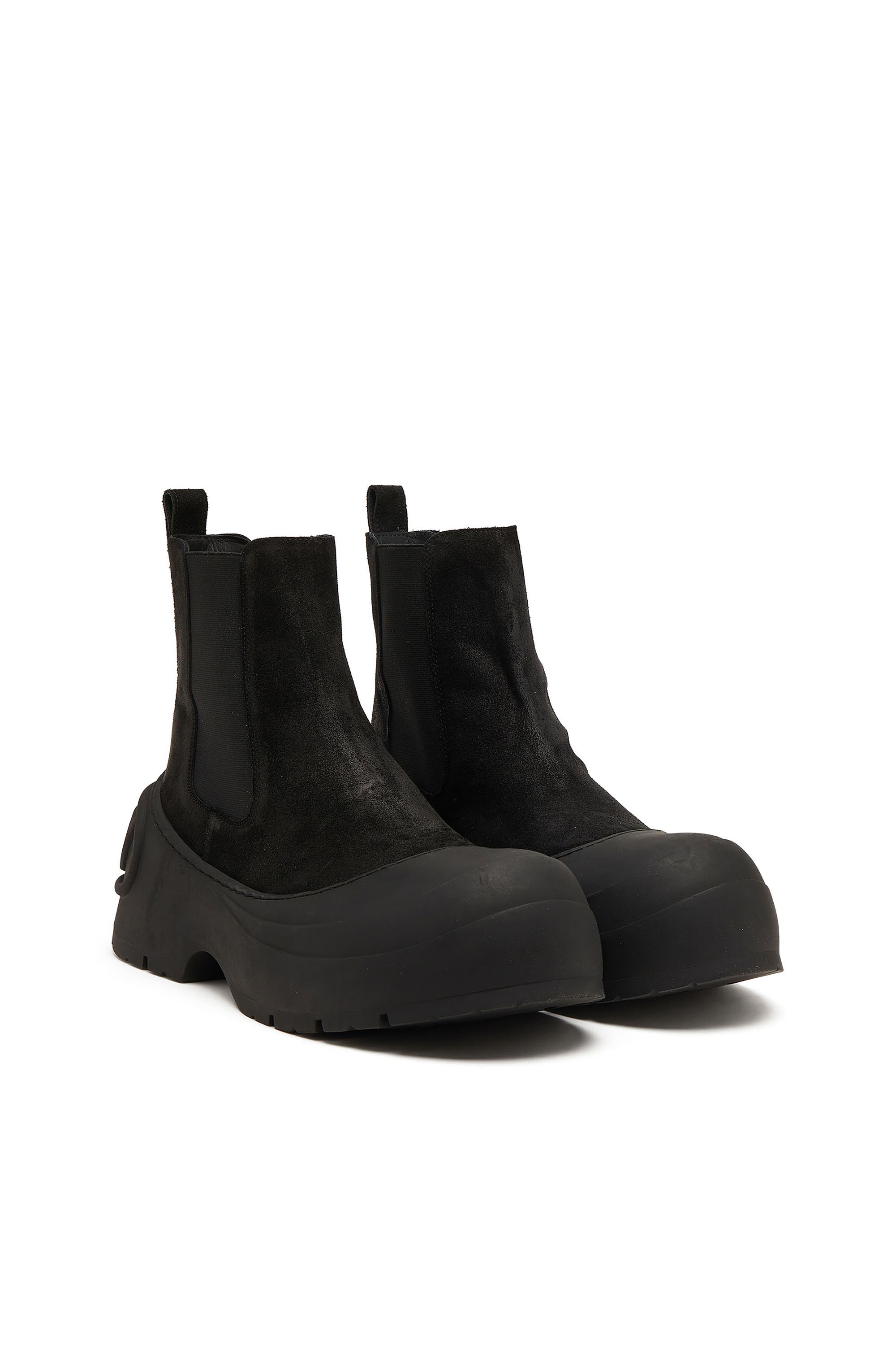 Diesel - D-DONALD BEATLE, Male's D-Donald-Chelsea boots in waxed suede and rubber in Black - 3