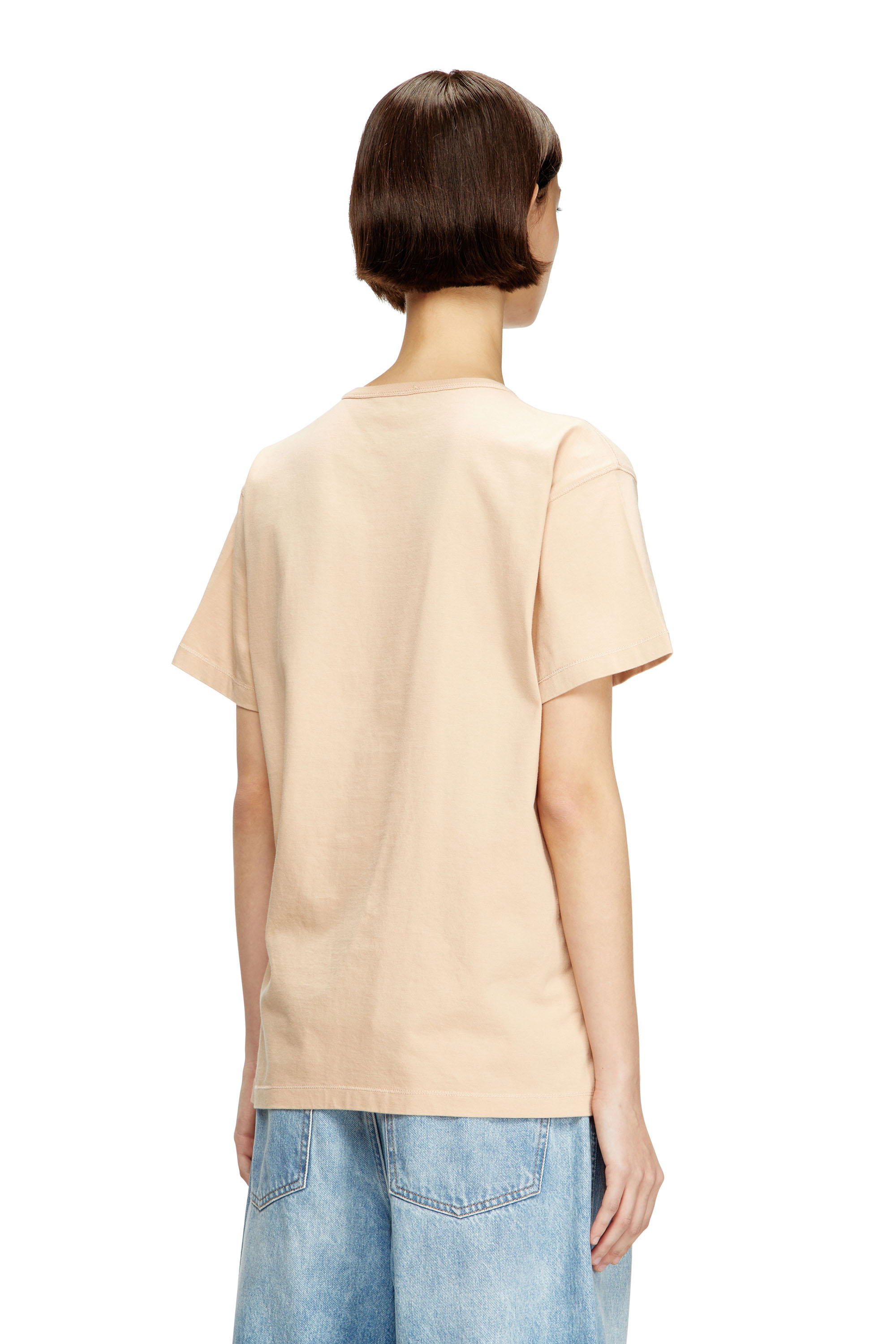Diesel - T-NORMY-OD-S1, Woman's Cotton T-shirt with metallic Oval D in null - 3