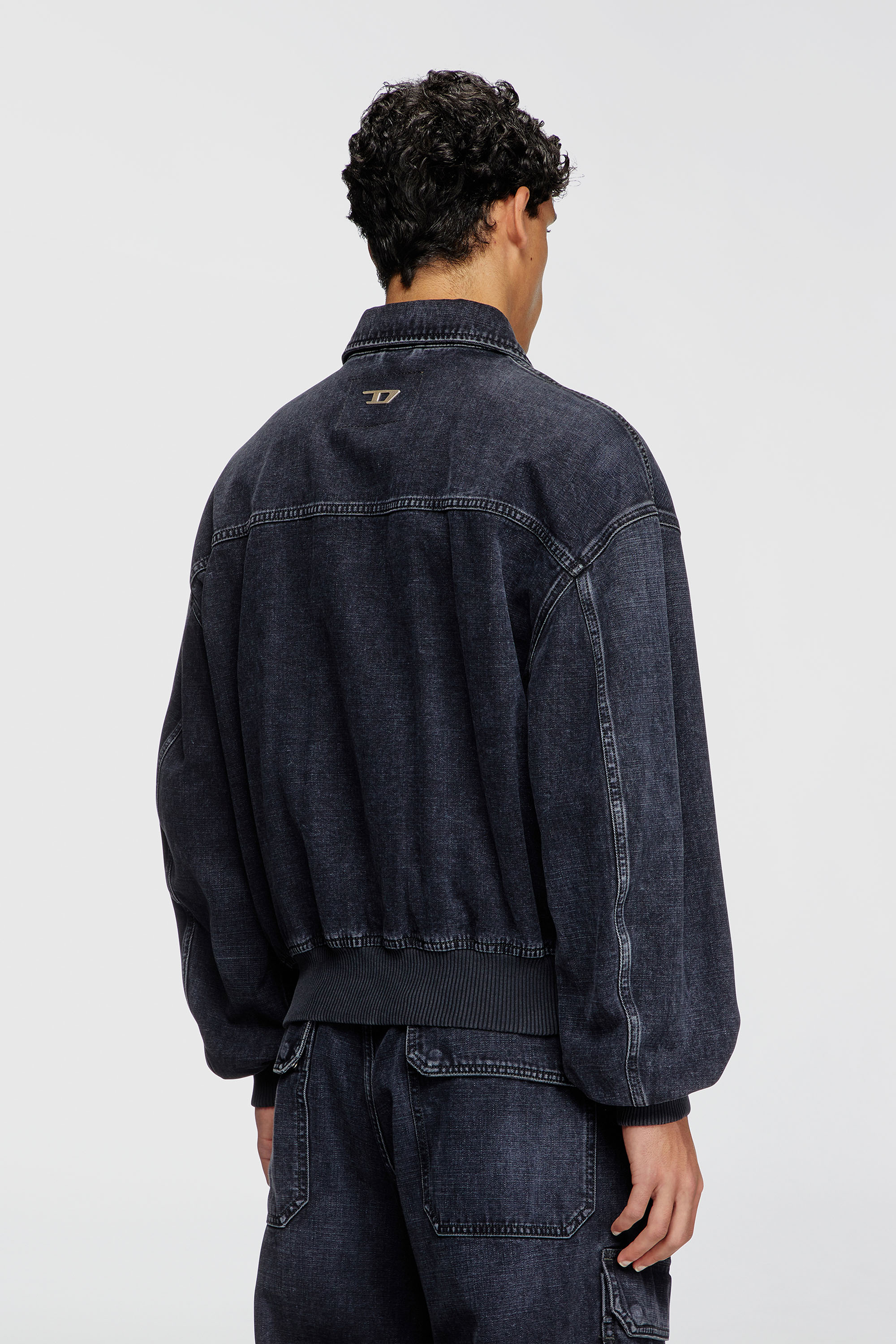 Women's Jacket in batavia-weave denim | Black | Diesel {{Country}}
