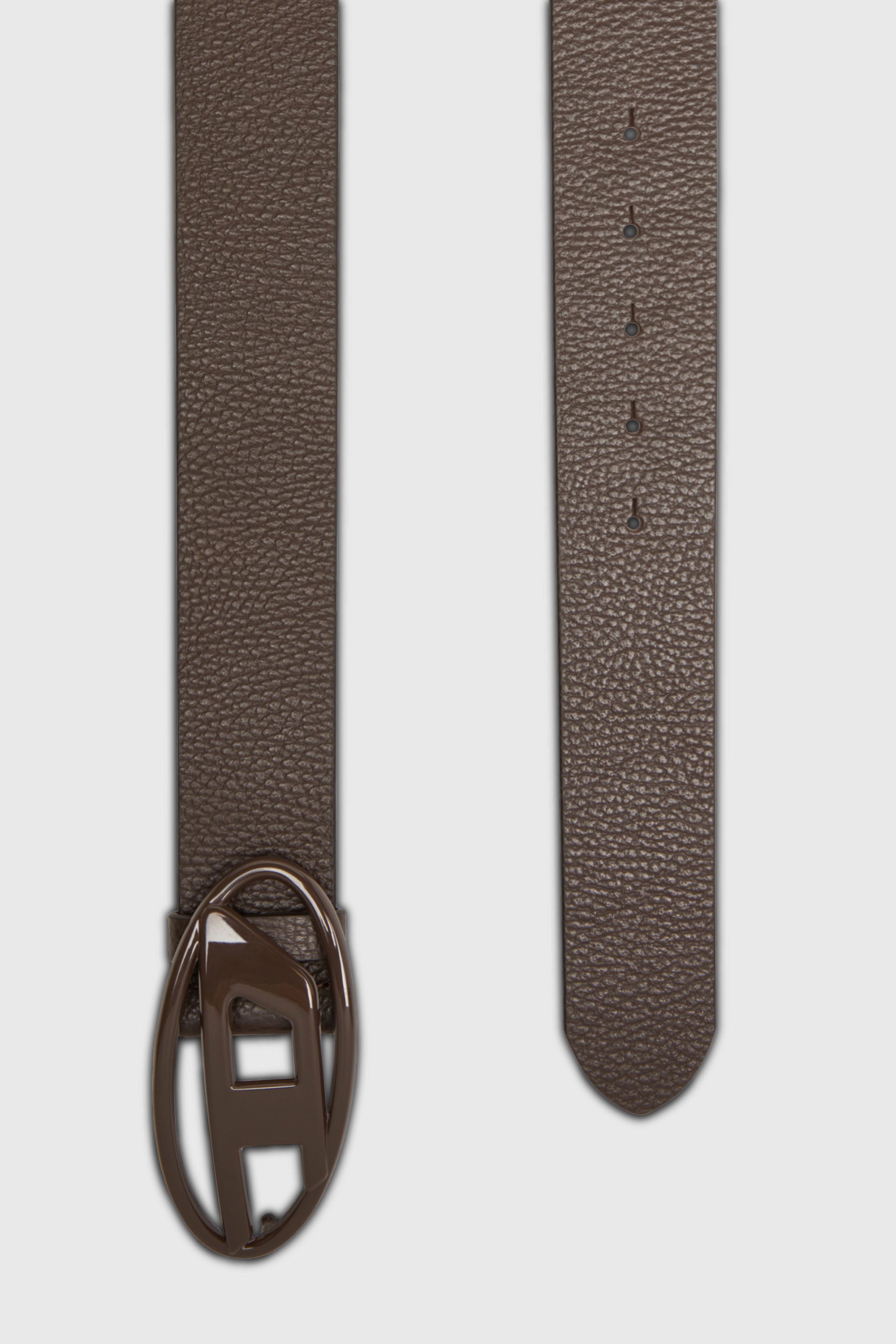 Diesel - B-1DR, Cintur&oacute;n 4 cm de cuero con hebilla mate Oval D Unisex in Marr&oacute;n - 2