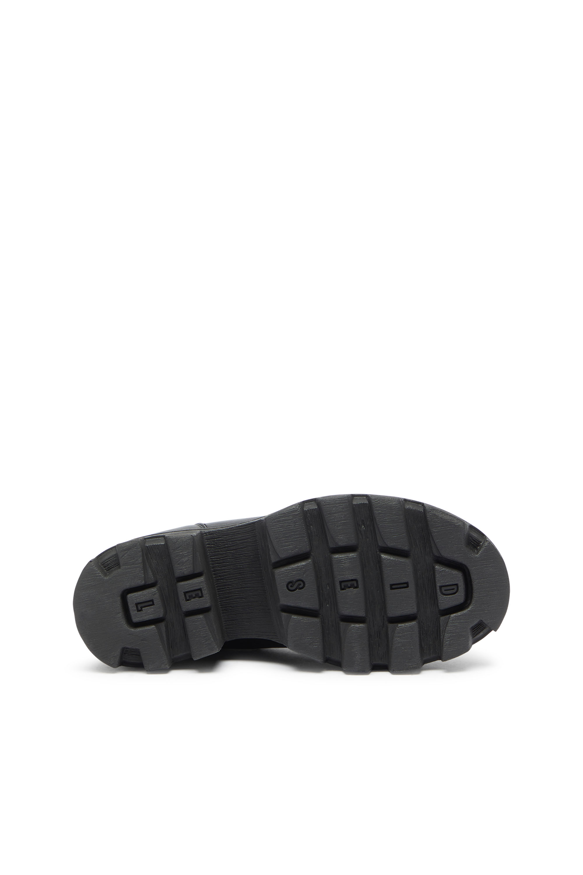 Diesel - D-HAMMER CHUNKY W, D-Hammer - Bottines Chelsea en cuir avec semelle crant&eacute;e Femme in Noir - 4