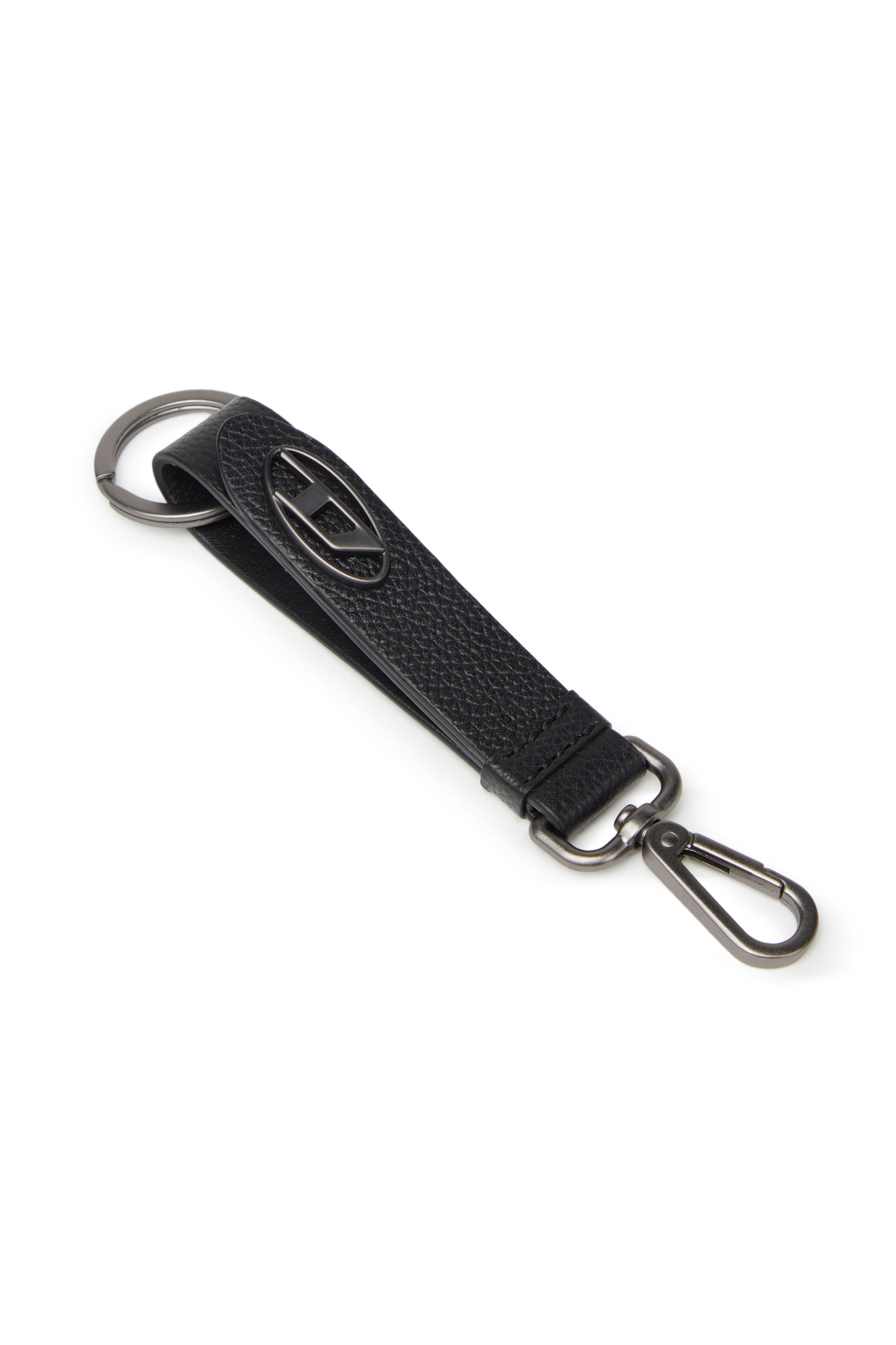 Men's Keyring in textured leather | Diesel KEY RING