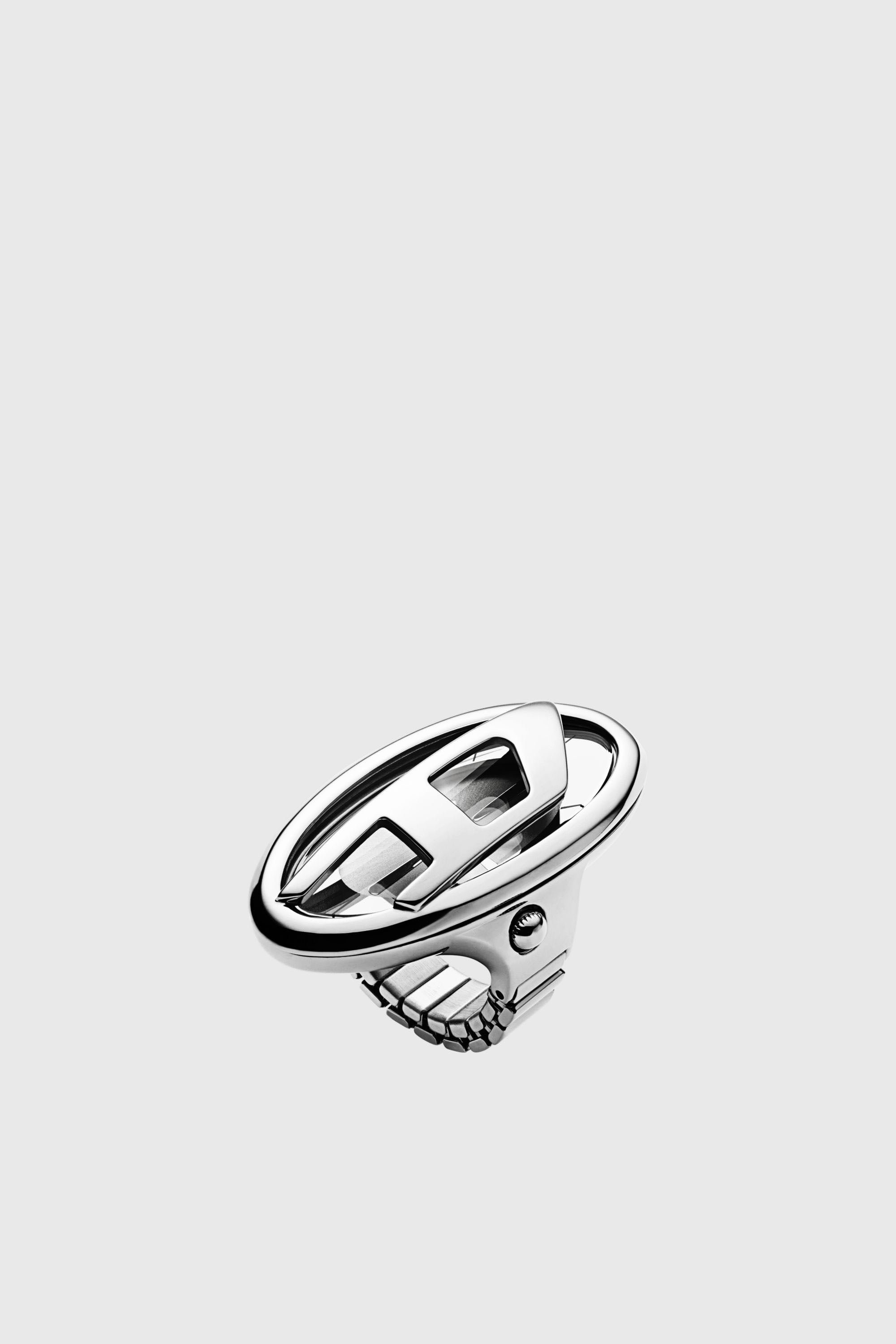 Diesel - DZ5623 WATCH, Anillo reloj D-Era de acero inoxidable Mujer in Plateado - 1