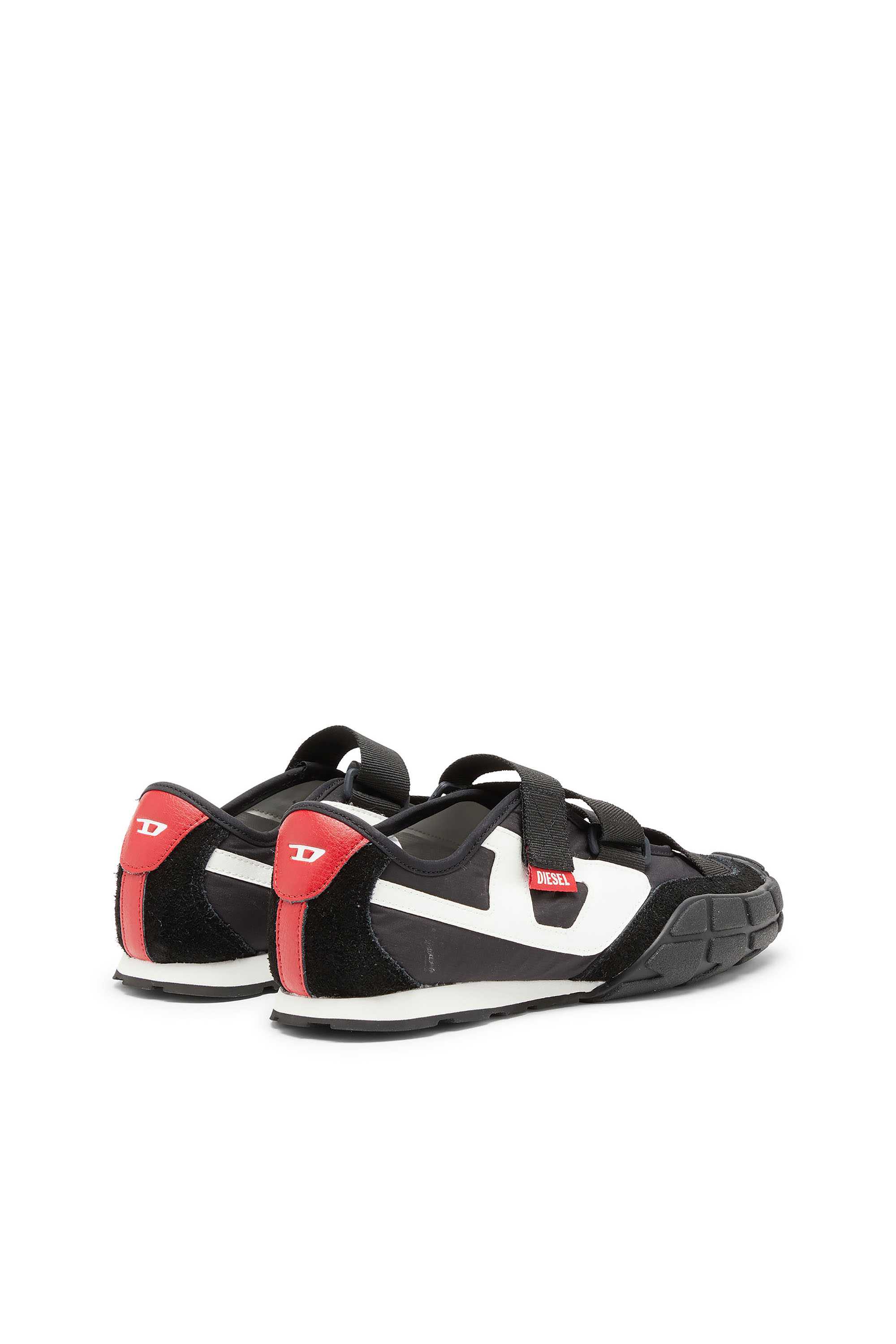 Diesel - S-PAGODHA SLIP-ON W, Female's S-Pagodha-Tongue-free strap sneakers in ripstop in Black/White - 3