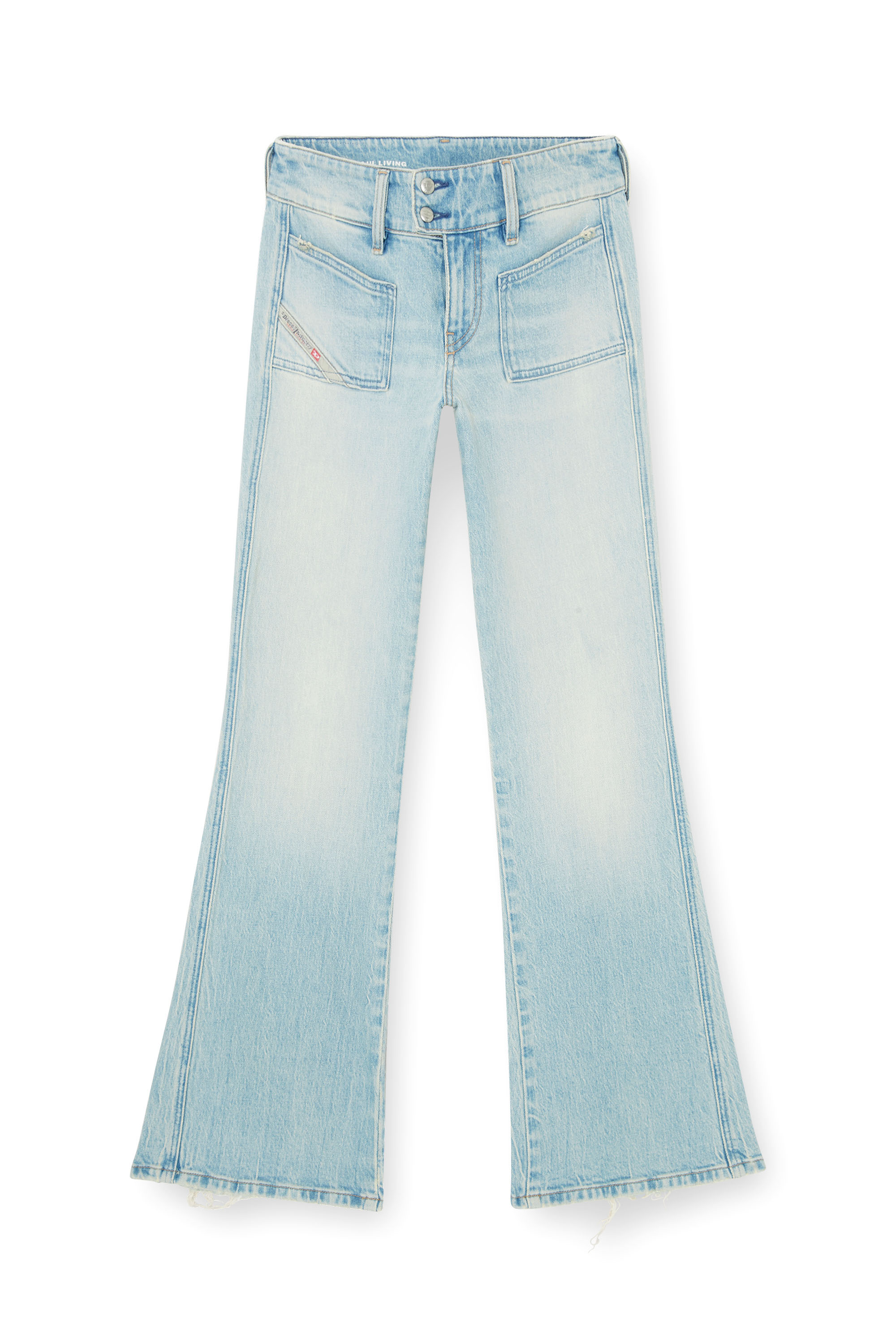 Diesel - Bootcut Jeans D-Hush 0KBBX Mujer, Azul Claro - 1