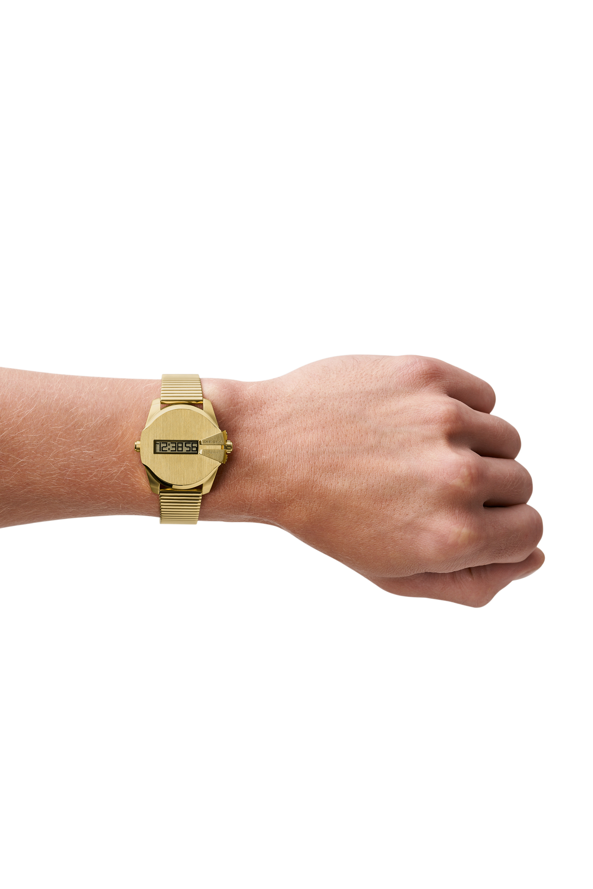 Diesel - DZ1961, Unisex's Baby Chief digital gold-tone stainless steel watch in Gold - 4
