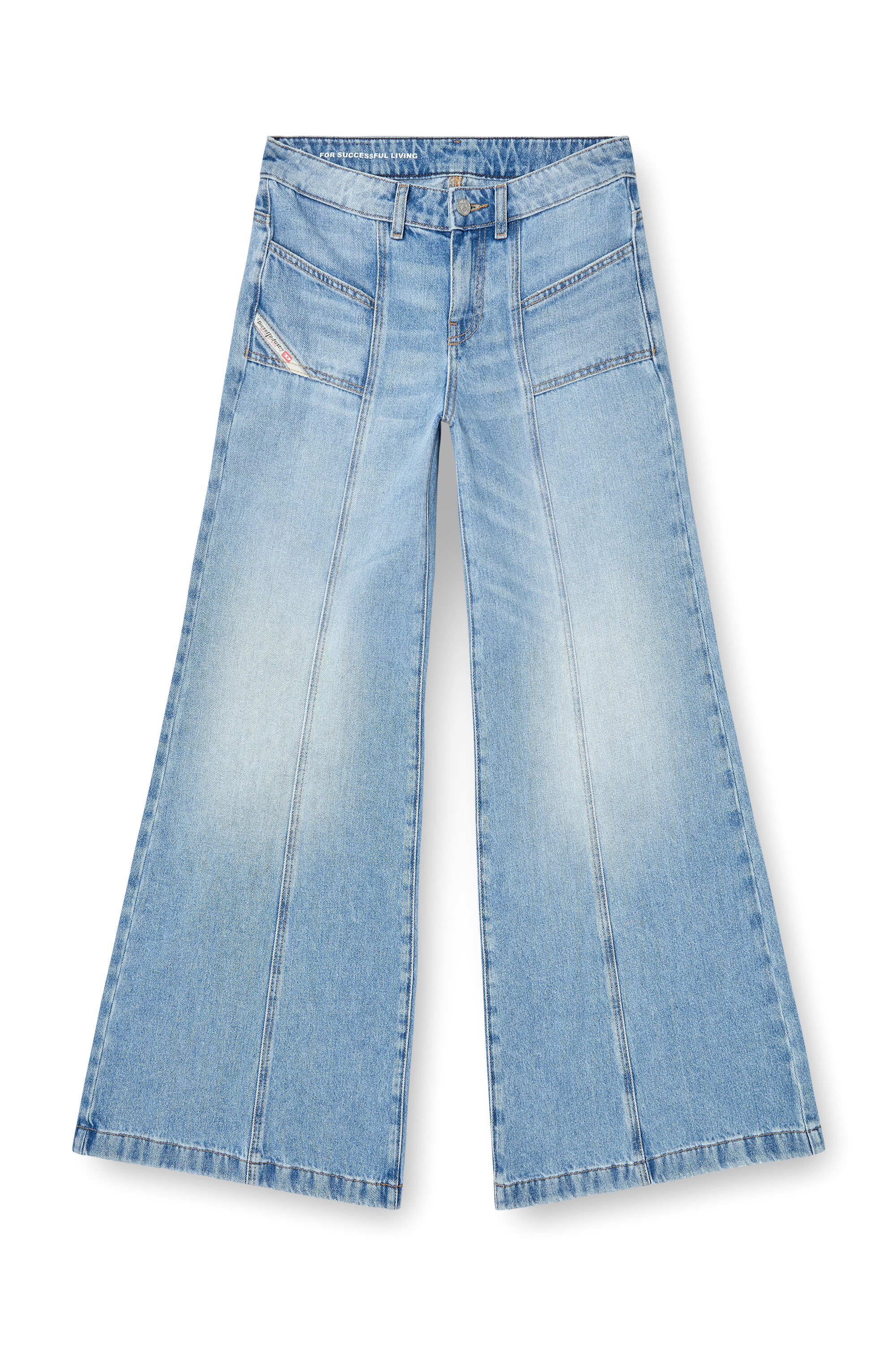 Flare Jeans D-Akii 0CLBA, Light Blue Diesel - Female's Flare Jeans D-Akii 0CLBA, Light Blue - 2