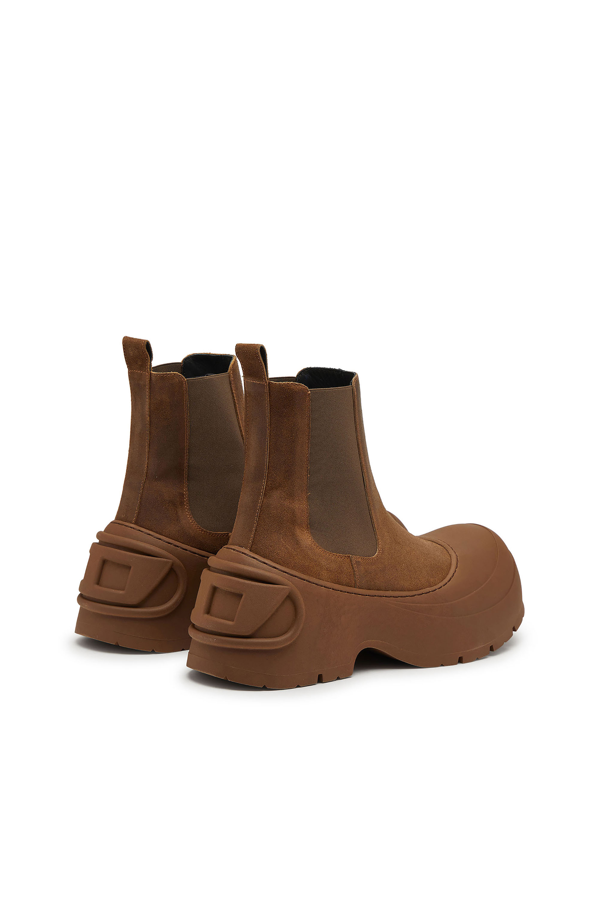 Diesel - D-DONALD BEATLE, D-Donald-Botas Chelsea en ante encerado y goma Hombre in Marrón - 4