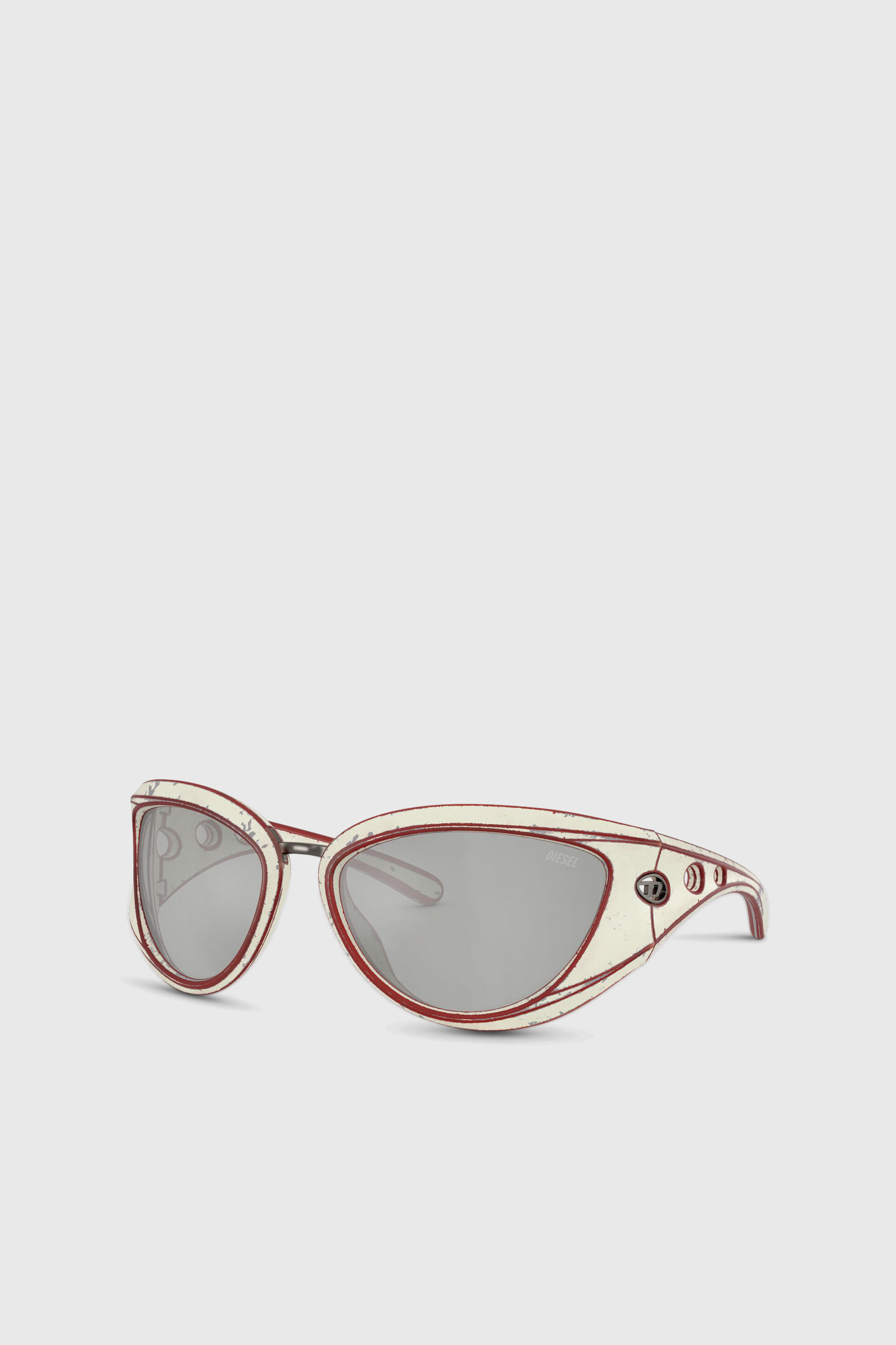 Diesel - 0DL3007U, Unisex's Cat-eye style sunglasses in White/Grey - 5