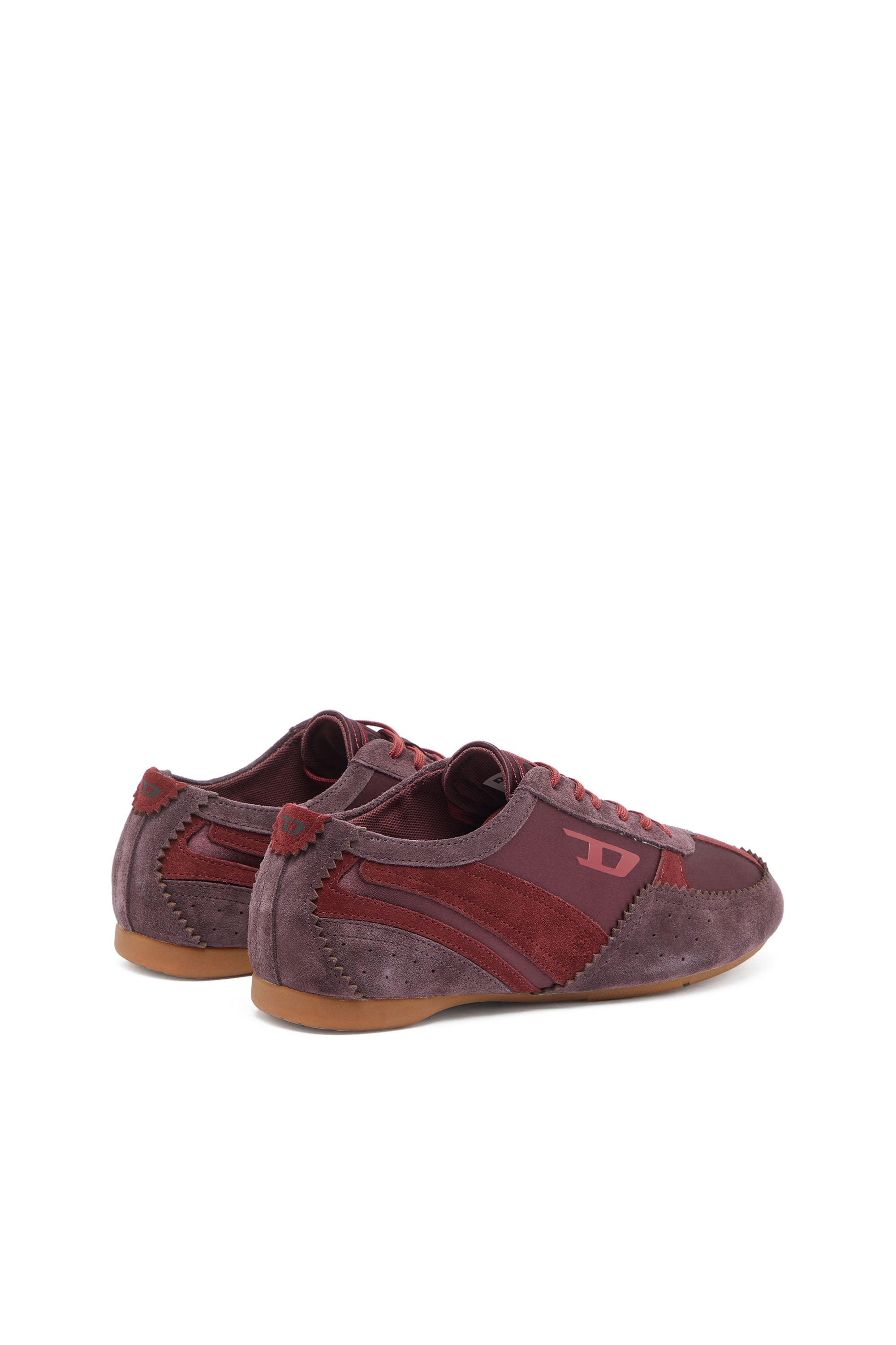 Diesel - D-MILE LOW II W, D-Mile- Zapatillas con superposiciones de ante Mujer in Rojo - 3