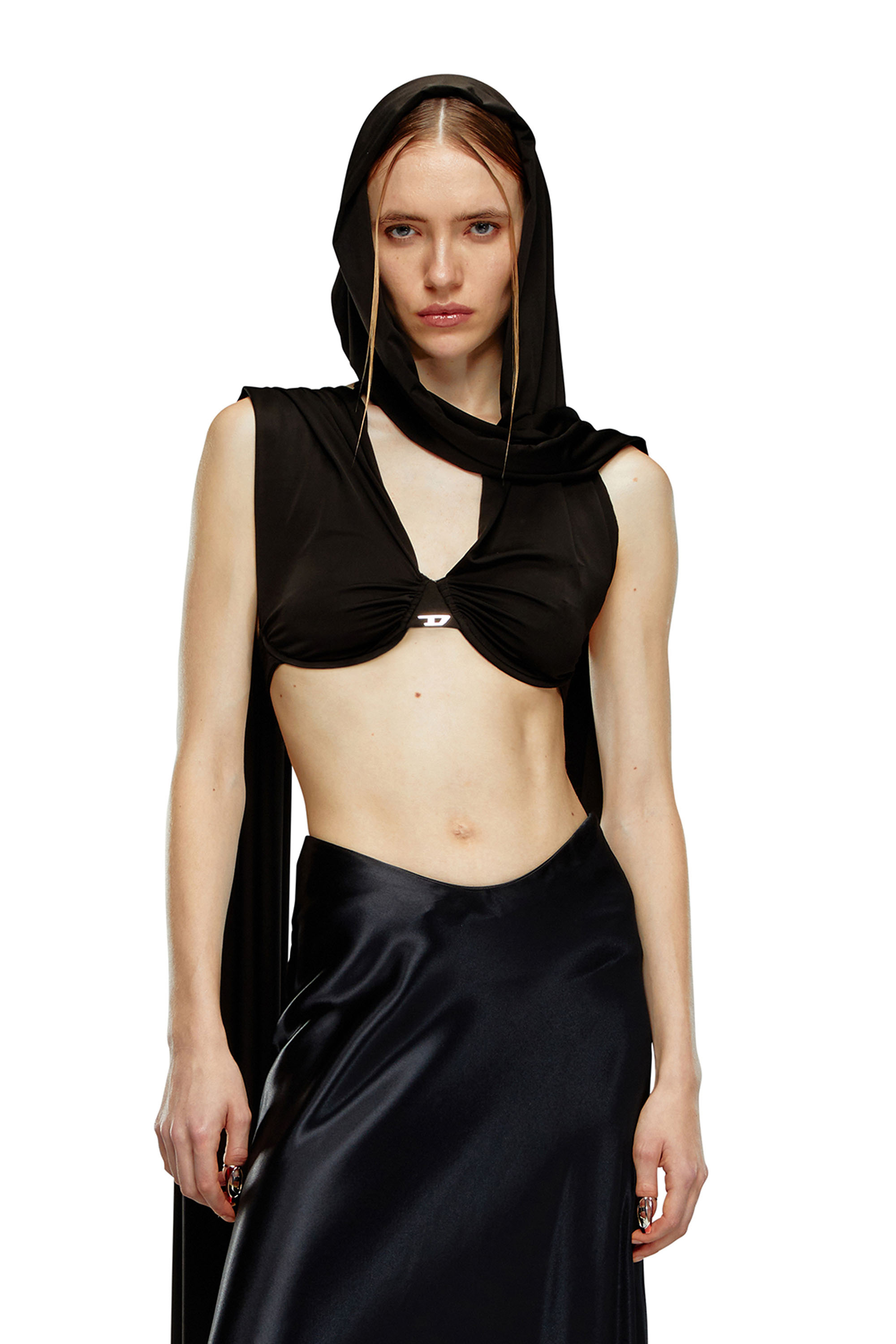 Diesel - T-SOPHIA, Female's Bra top in viscose jersey in Black - 1