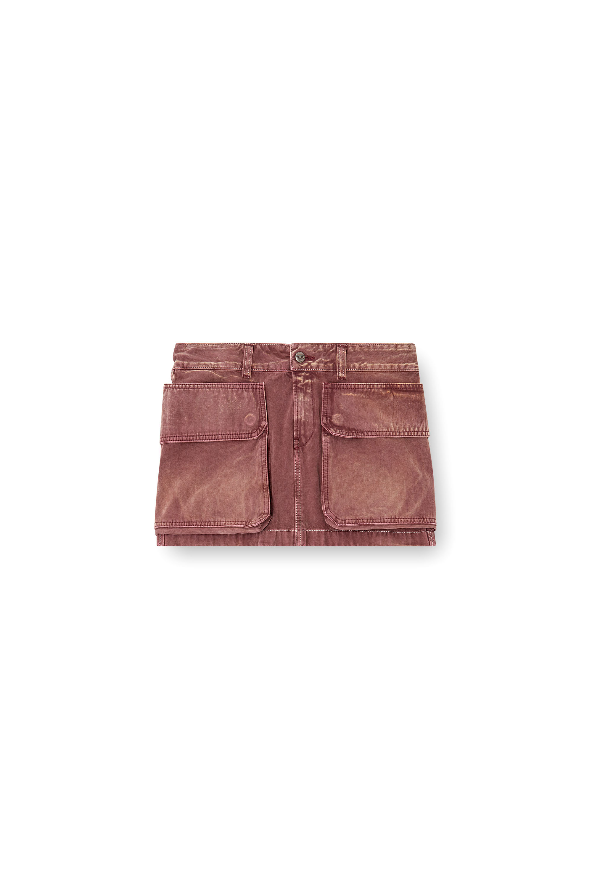 DE-TON, Marron Diesel - DE-TON, Jupe en jean avec poches plaquées Femme in Marron - 2