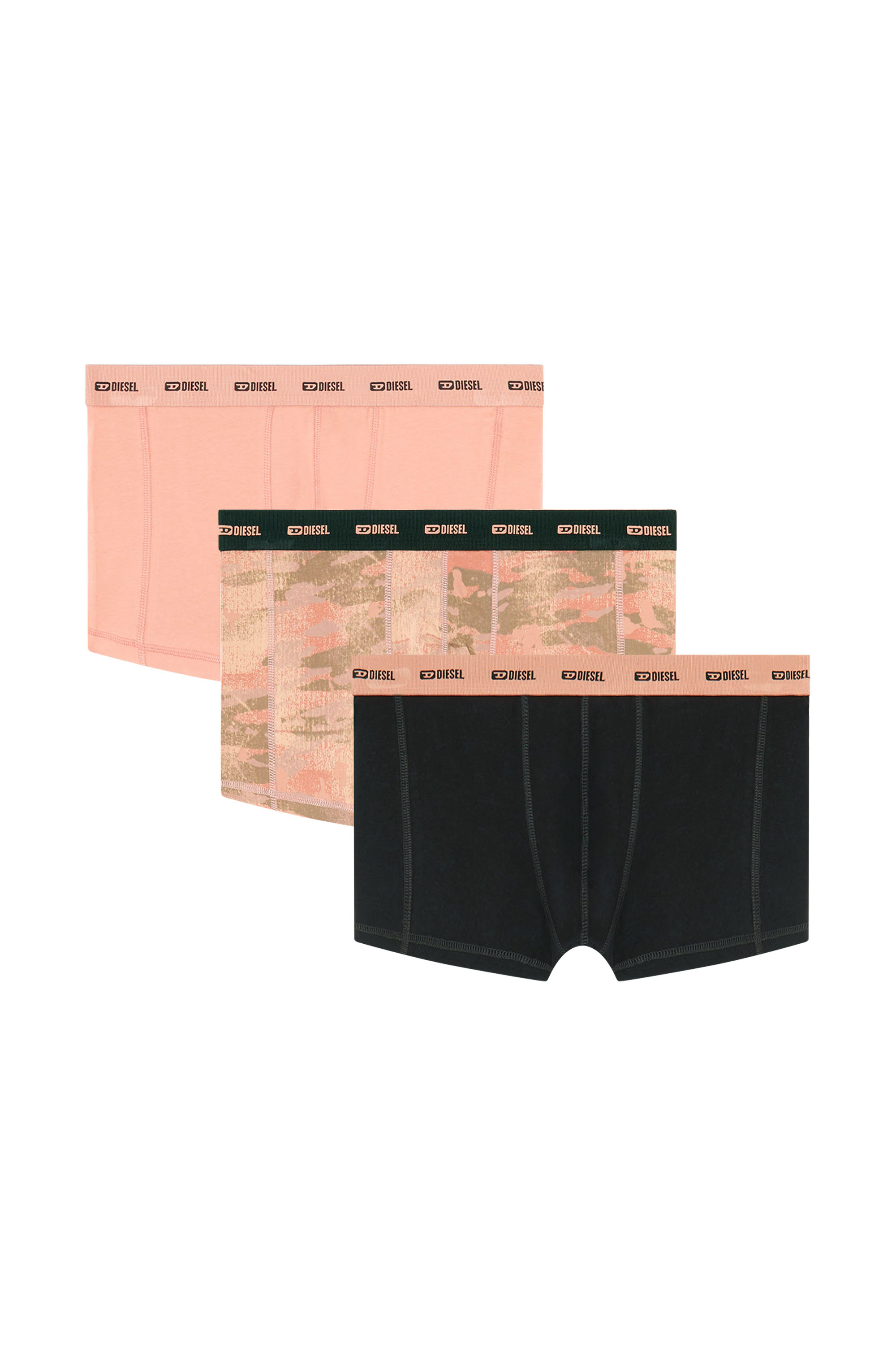 Diesel - DAMIEN-UTLT-3PACK, Man's Three-pack of boxer briefs plain and camo in Multicolor - 1