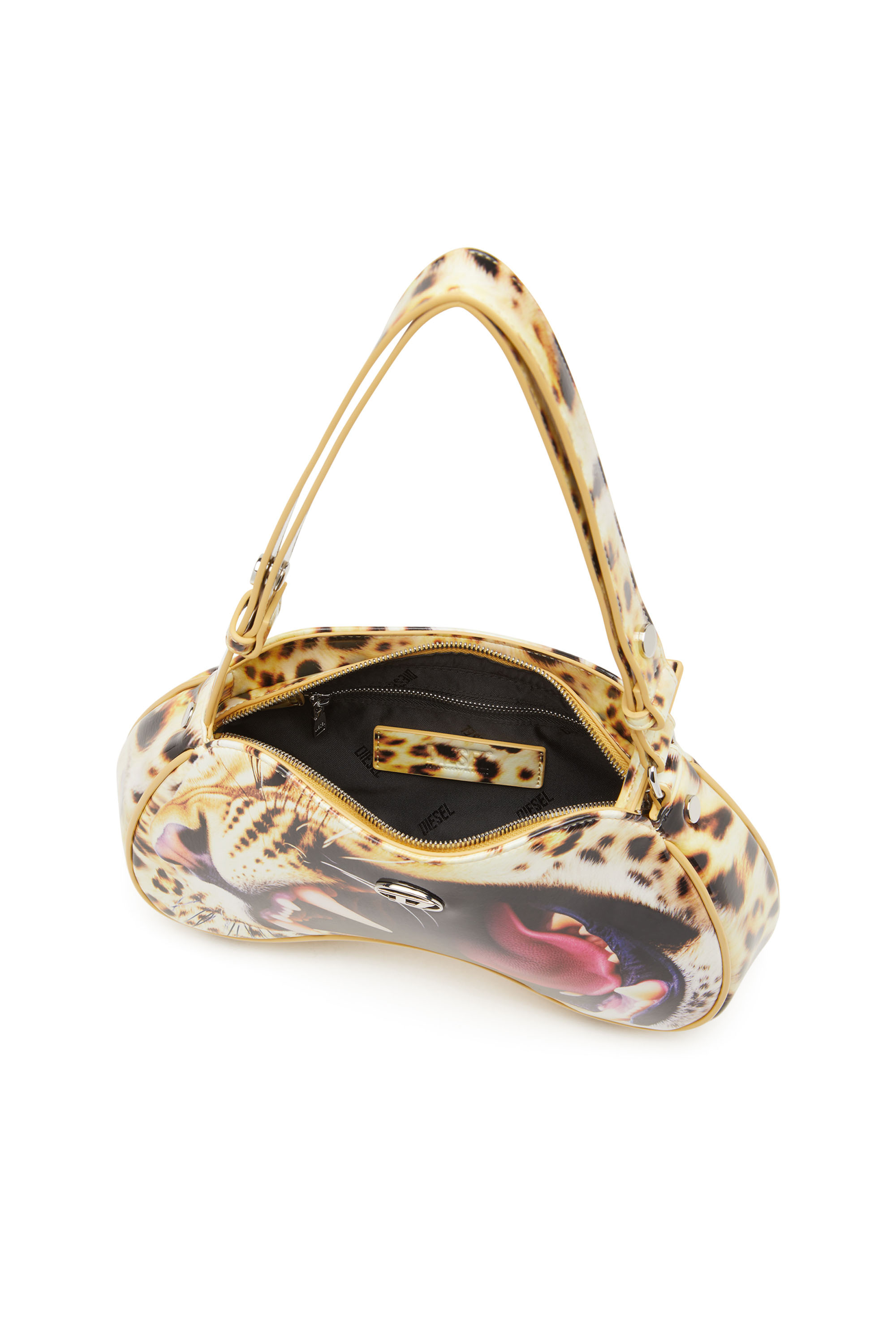Diesel - PLAY SHOULDER, Play-Sac à bandoulière brillant Femme in Jaune - 4