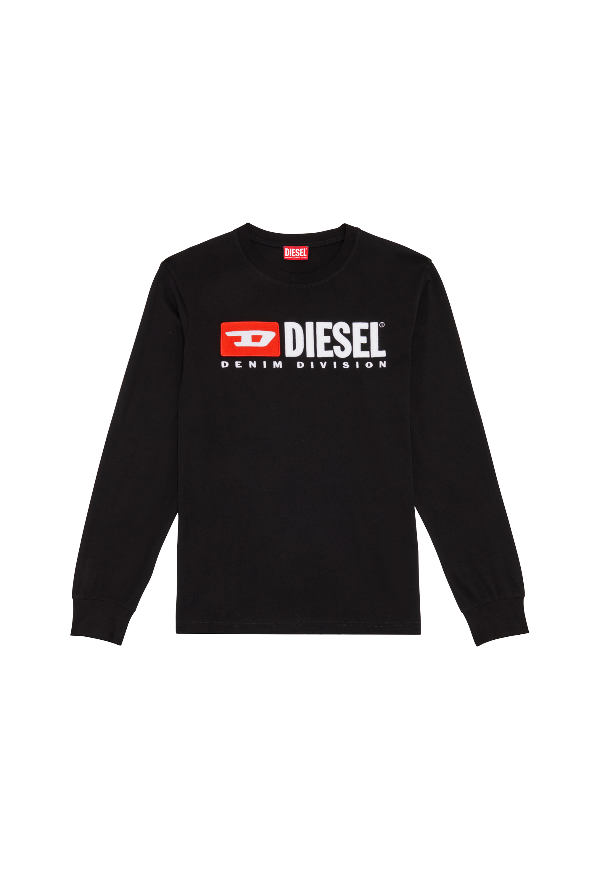 Diesel - T-JUST-LS-DIV, Man's Long-sleeve T-shirt with embroidery in Black - 2