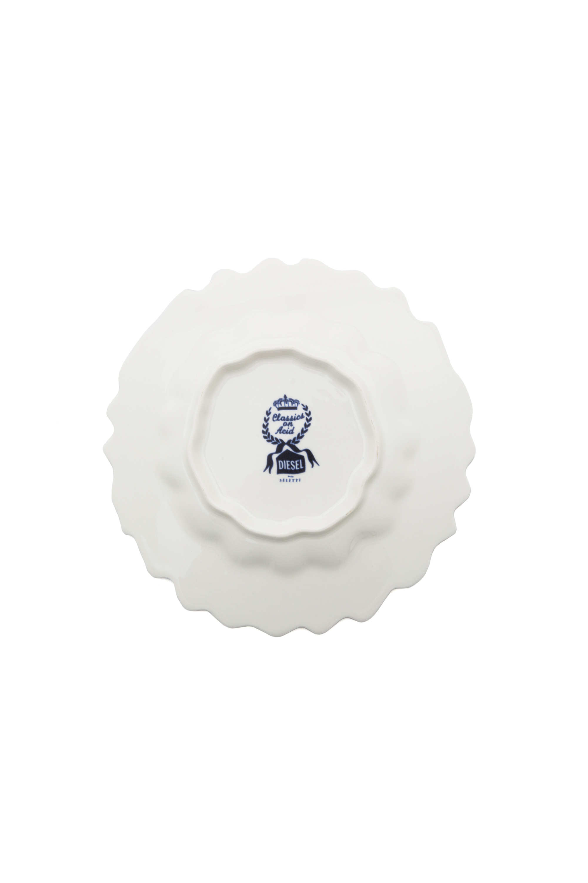 Diesel - 11232 DESSERT PLATE IN PORCELAIN "CLASSI, Unisex's Porcelain dessert plate in White/Blue - 2