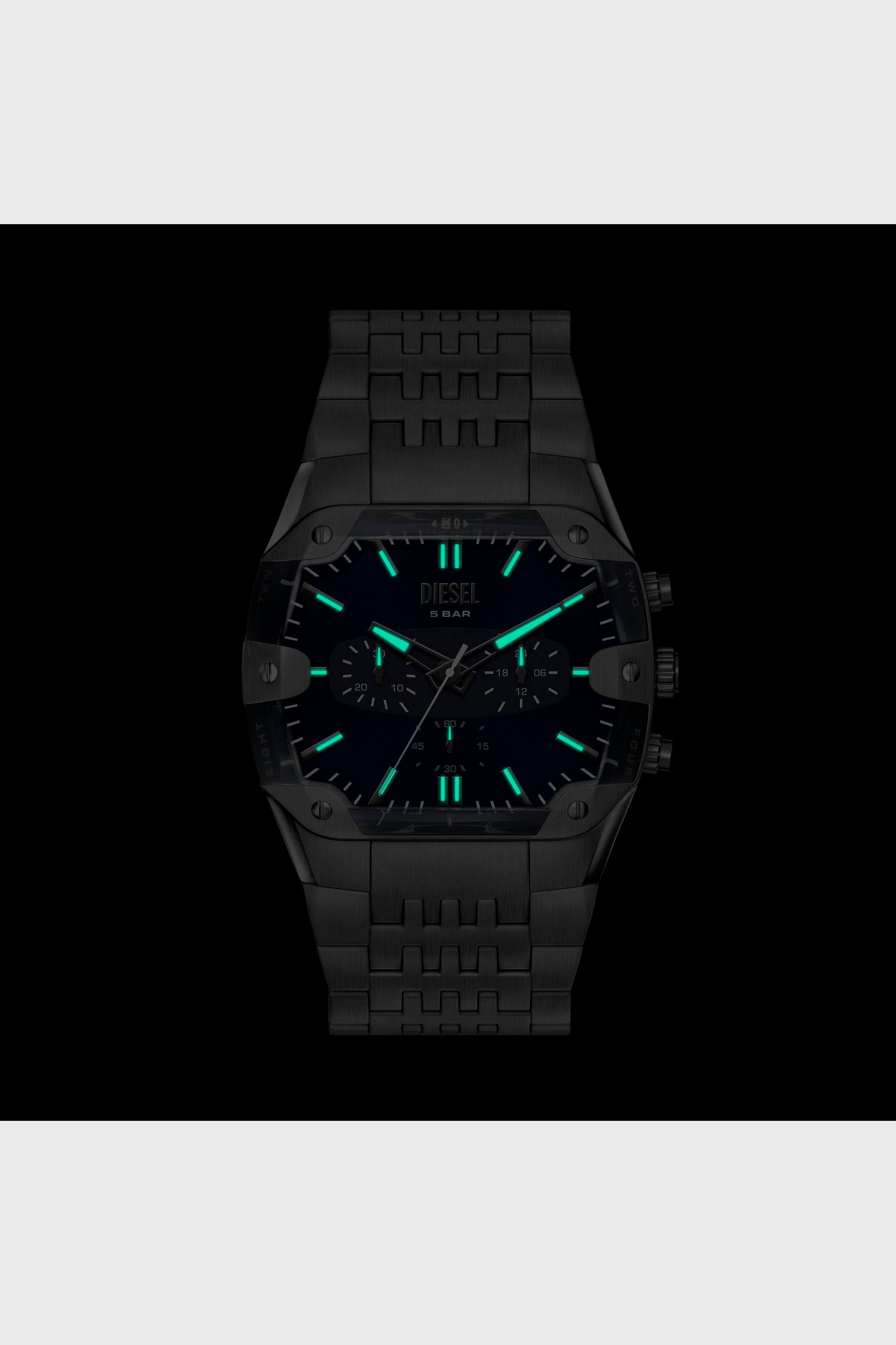 Diesel - DZ4717 WATCH, Reloj Spiked Cushion de acero inoxidable color gunmetal Hombre in Gris - 6