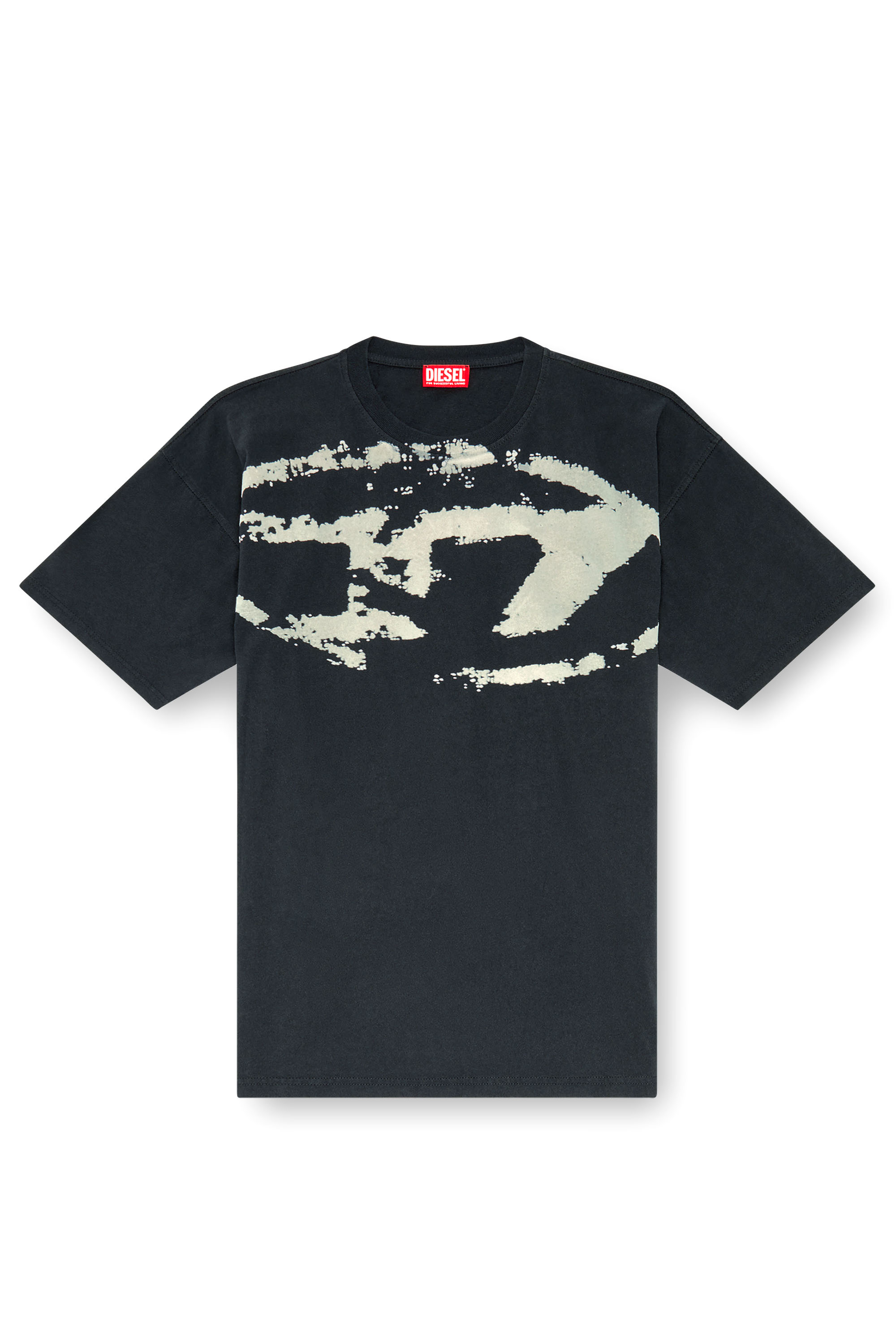 Diesel - T-BOXT-N14, Camiseta con logotipo desgastado en relieve Hombre in Negro - 2