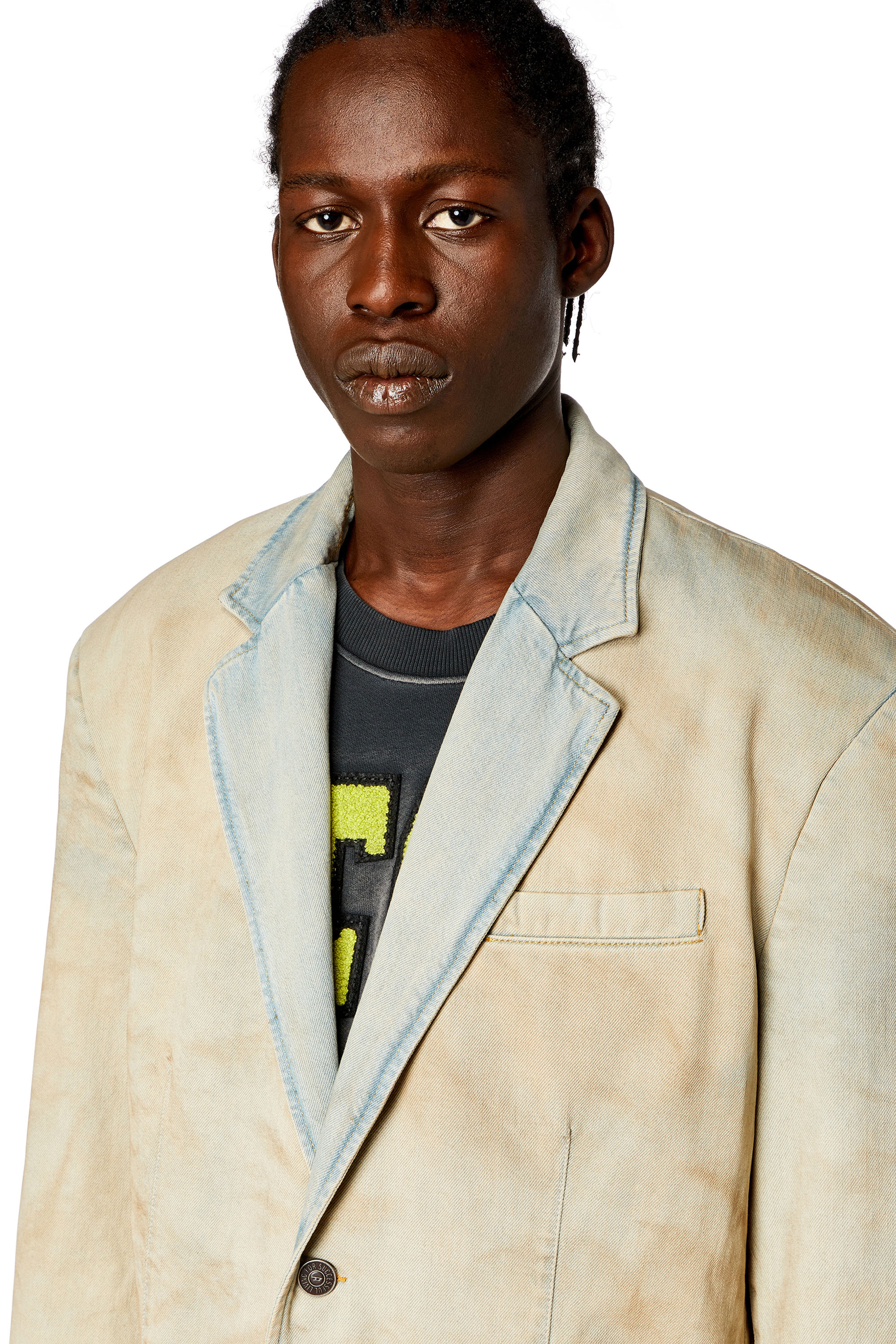 Diesel - D-BLA-S, Blazer en denim entallado Hombre in Azul marino - 4