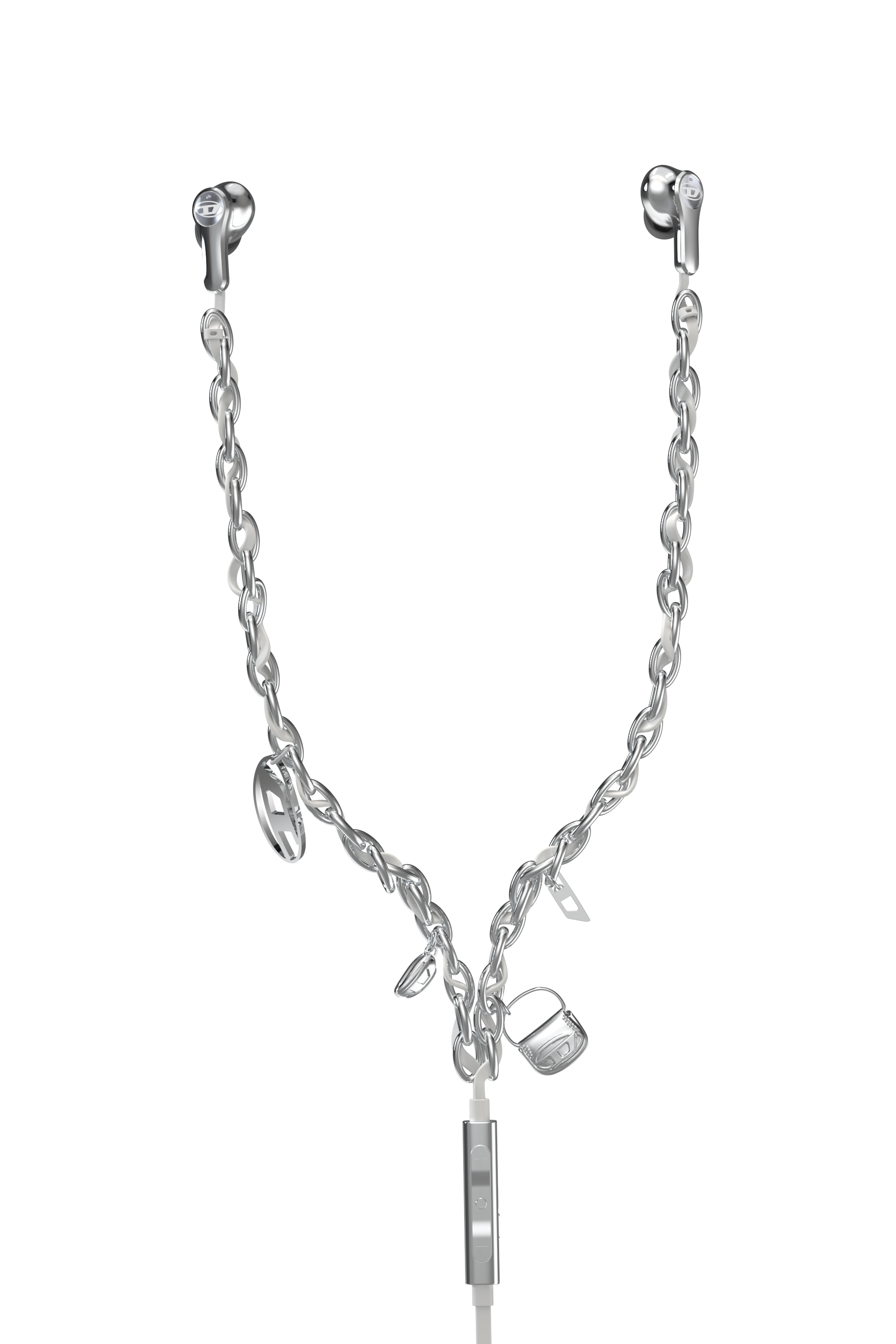 Diesel - 60458  WIRED EARBUDS WIRED EARBUDS, Unisex's Silver Wired Earbuds with USB-C in Silver - 2