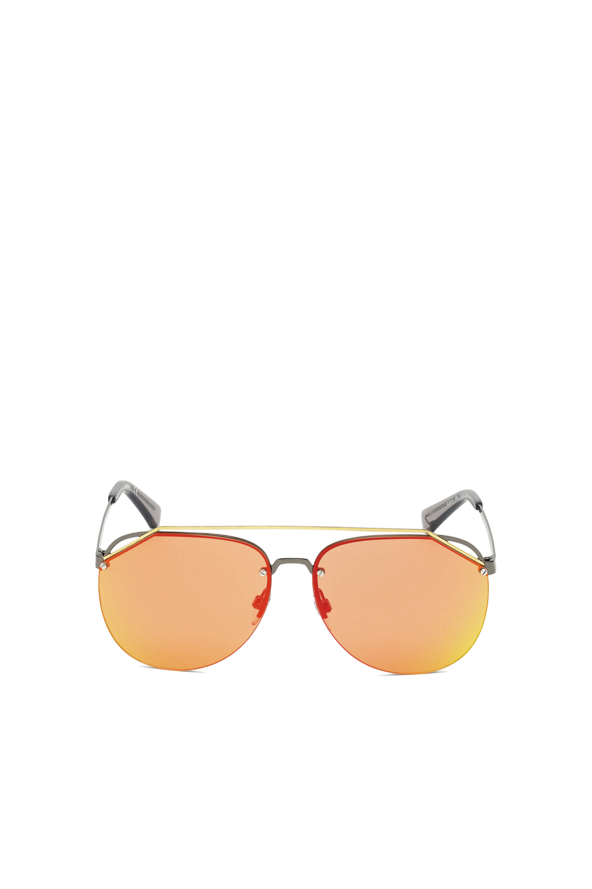 Diesel - DL0314, Man's Metal pilot sunglasses in Grey - 1