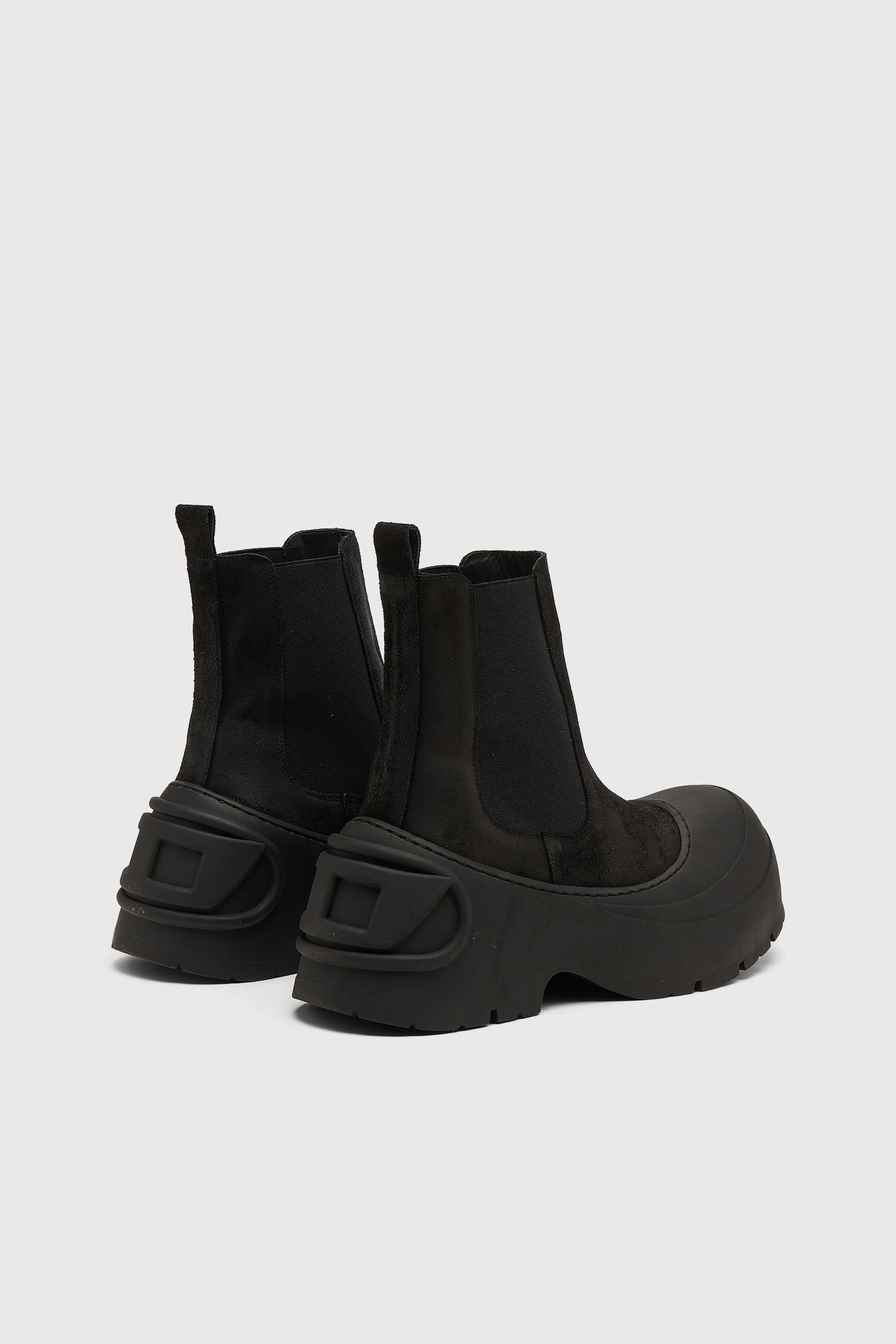 Diesel - D-DONALD BEATLE, Man's D-Donald-Chelsea boots in waxed suede and rubber in Black - 3