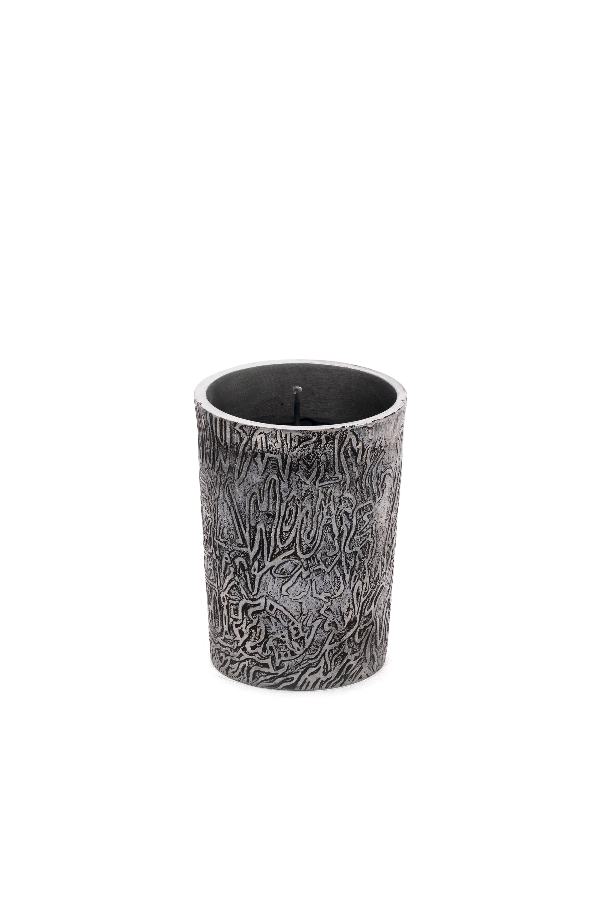 Candle in aluminium jar "Diesel burning down the house"