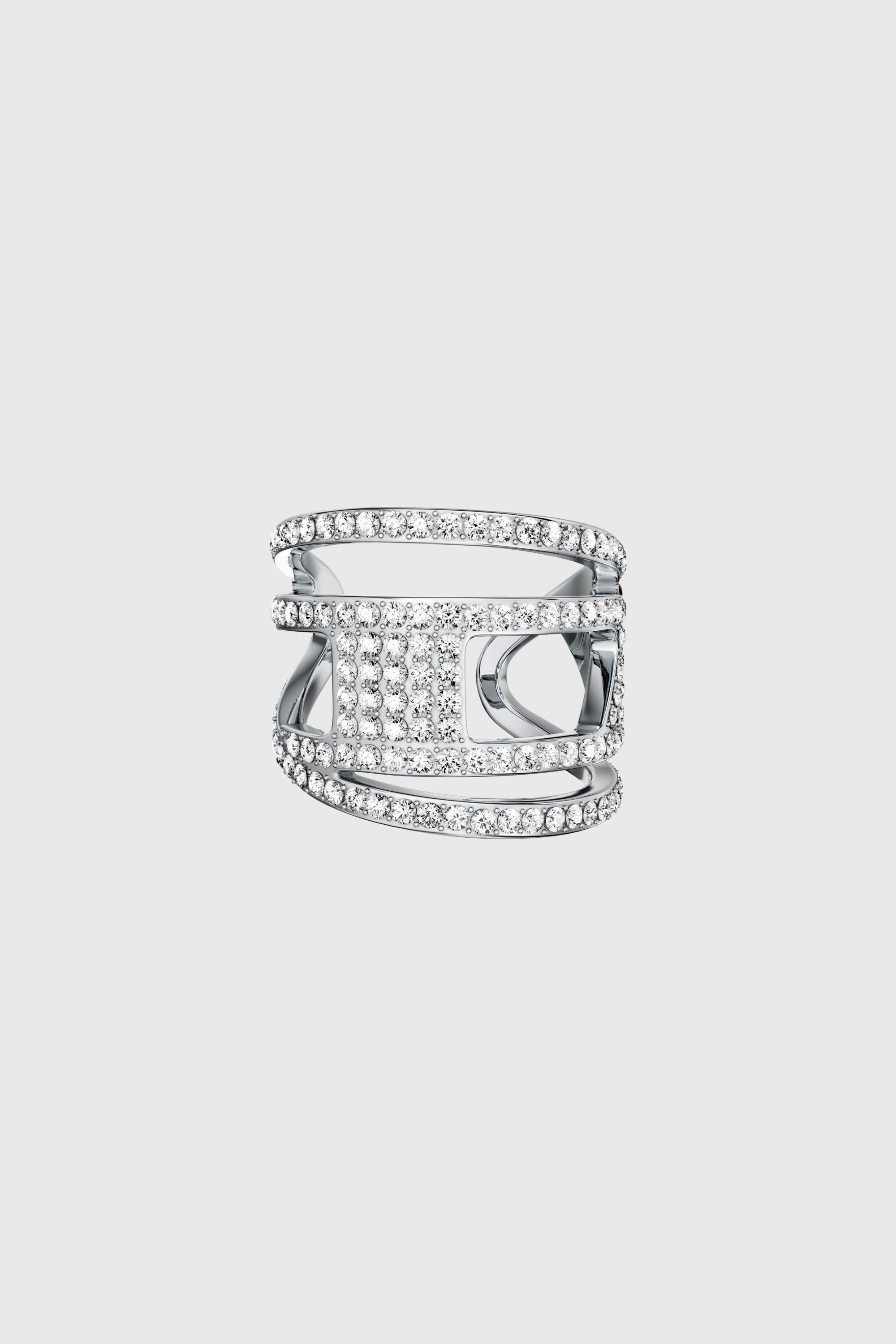 Diesel - DX1705040 JEWELLERY, Anillo D band de acero inoxidable con brillo Unisex in Plateado - 4