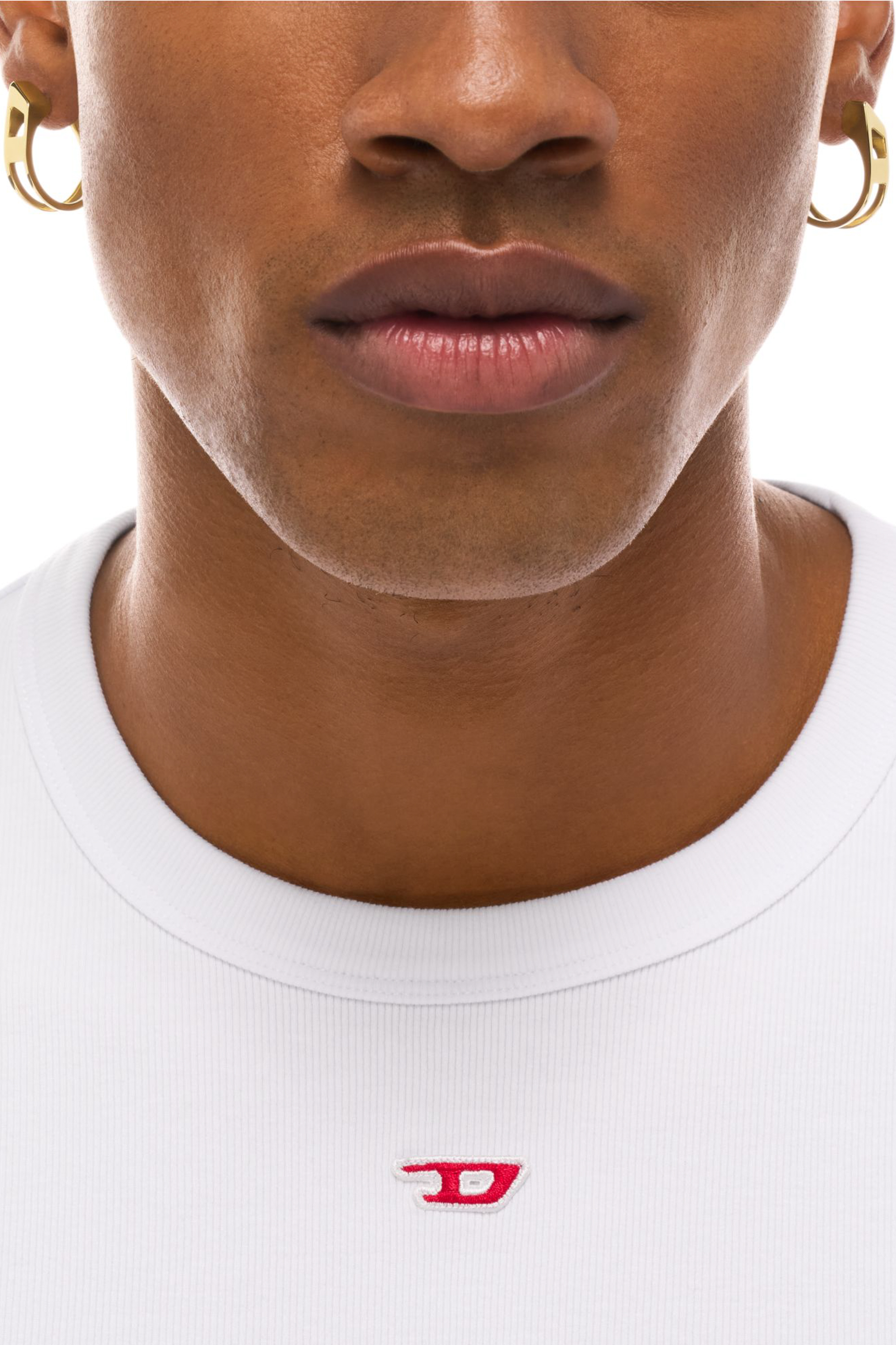 Diesel - DX1671710 JEWELLERY, Pendientes de aro de acero inoxidable con ba&ntilde;o dorado Unisex in Dorado - 3