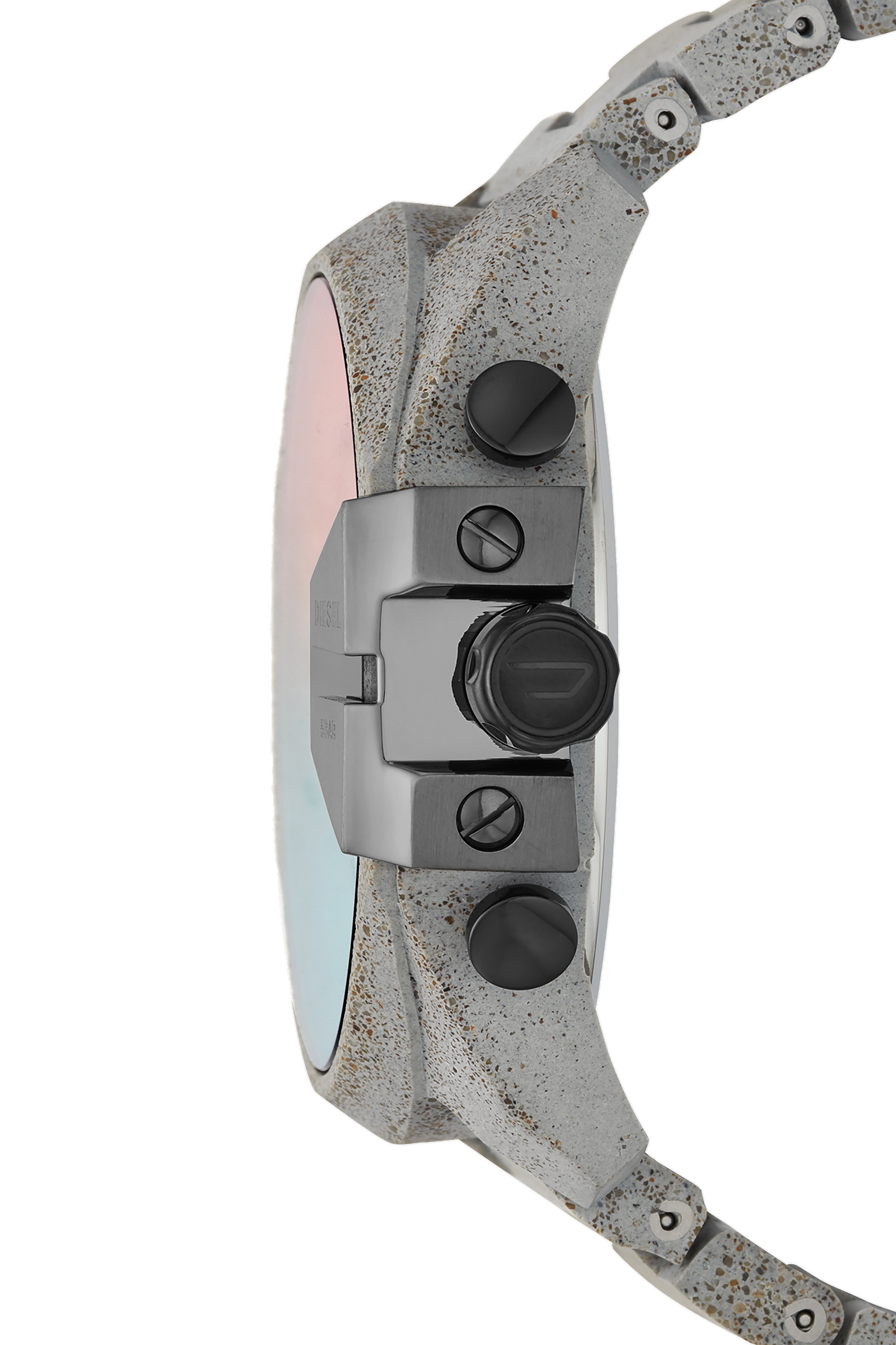 Diesel - DZ4513, Montre chronographe Mega Chief en b&eacute;ton Homme in Gris argent&eacute; - 3