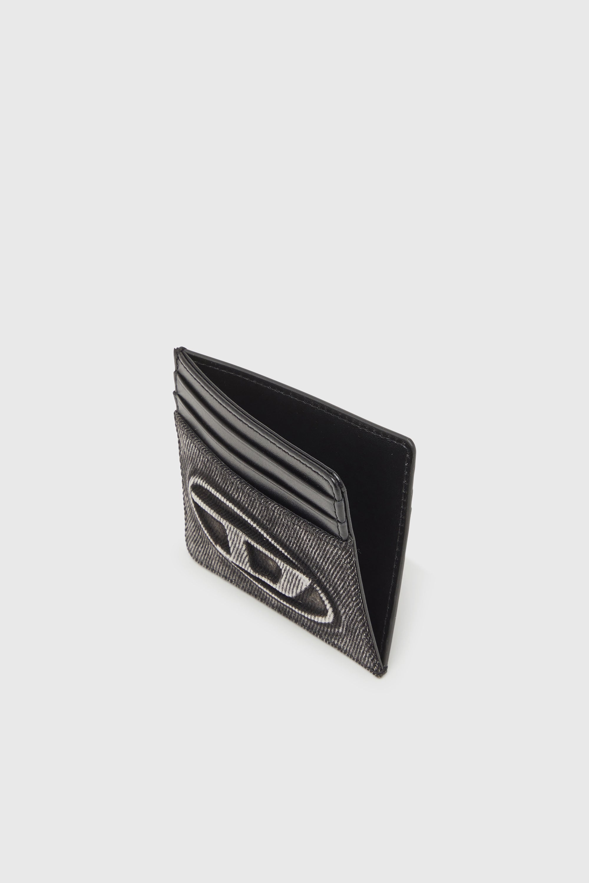 Women's Card holder in washed cotton and leather | Grey | Diesel