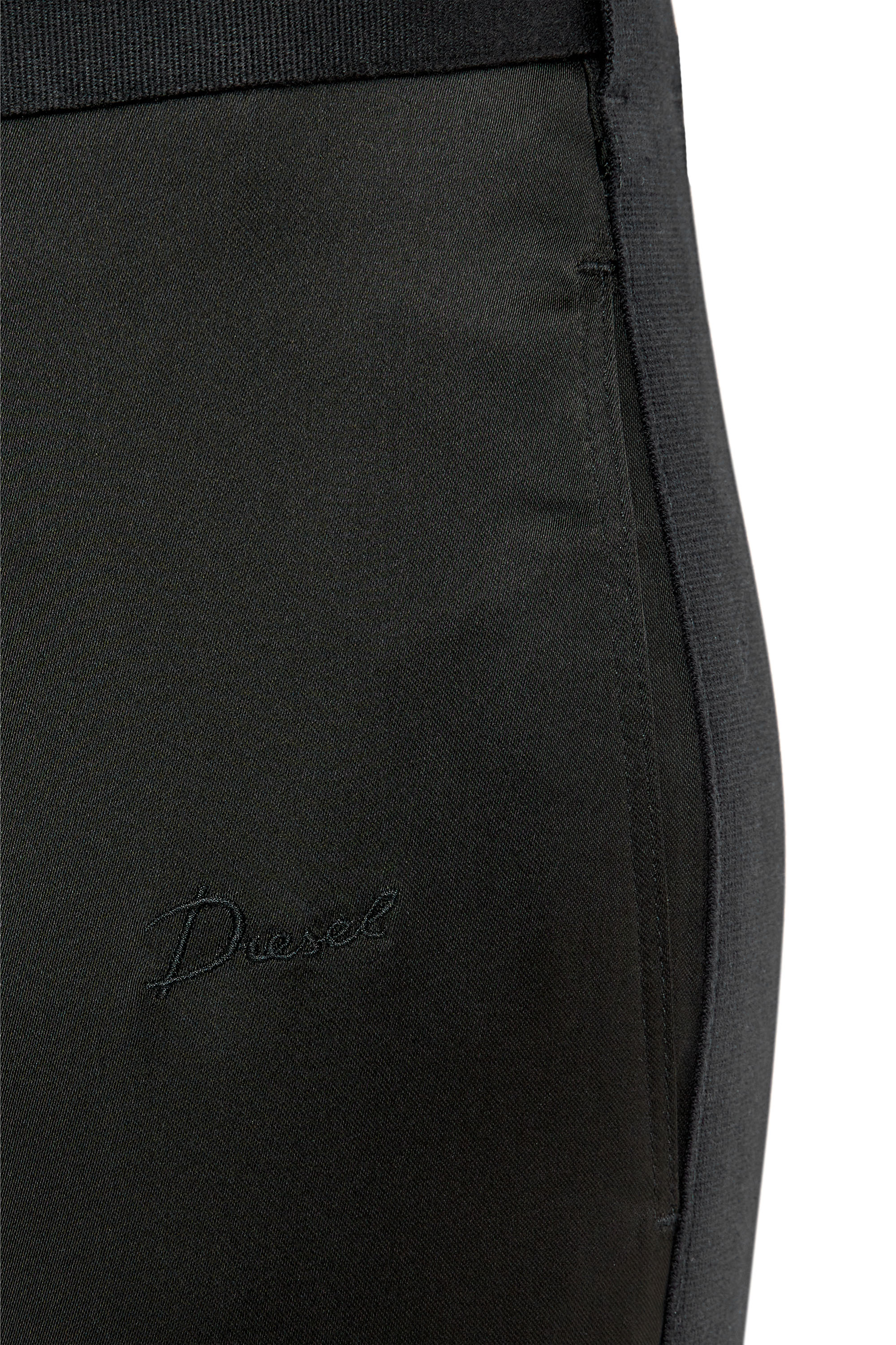 Diesel - P-STELLA, Female's Pants in stretch satin in Black - 4