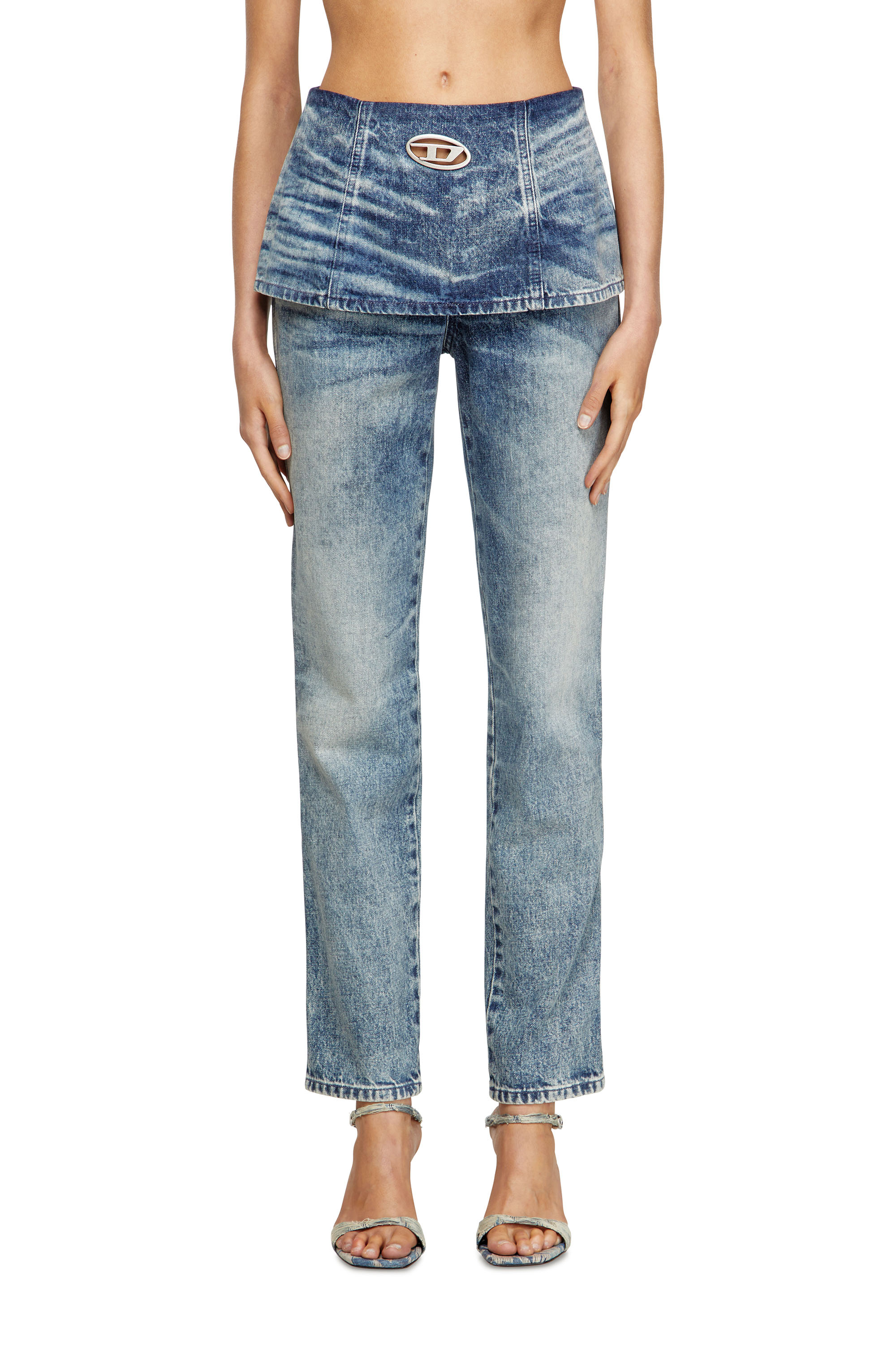Diesel - Slim Jeans D-Hourjian 007DA Femme, Bleu Clair - Image 2