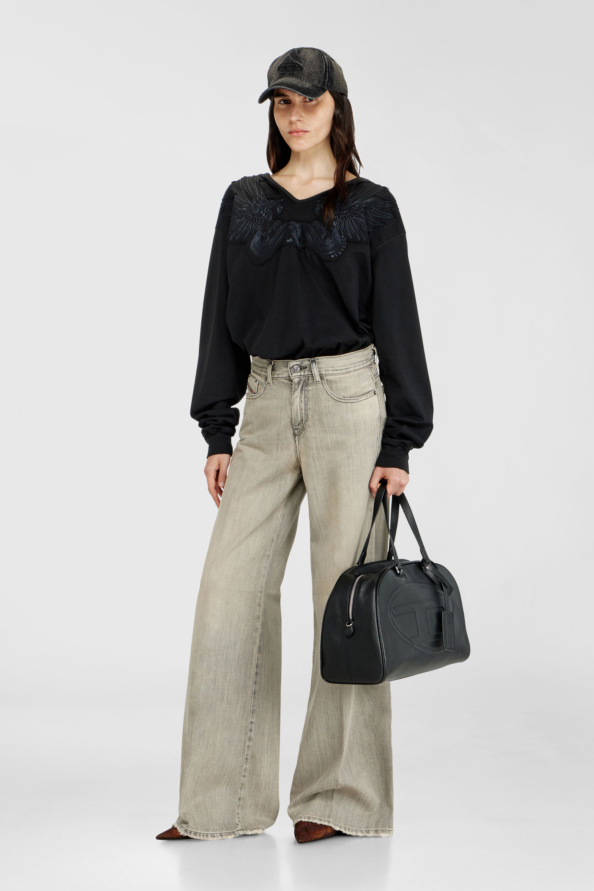 Diesel - Flare Jeans 1978 D-Akemi 068RU Mujer, Gris - 2