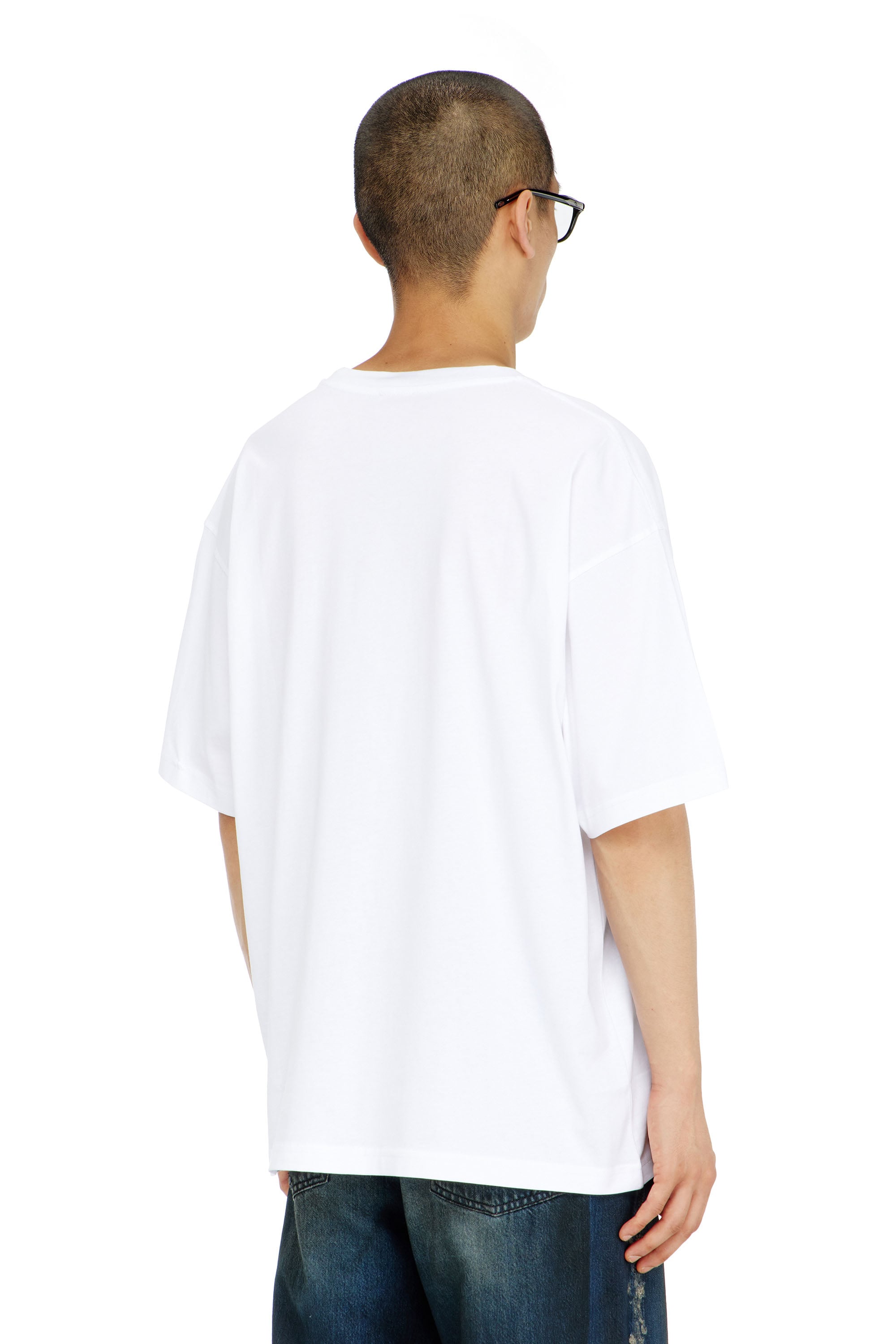 Diesel - T-BOXT-AA20, T-shirt en coton avec logo Diesel imprim&eacute; Homme in Blanc - 4