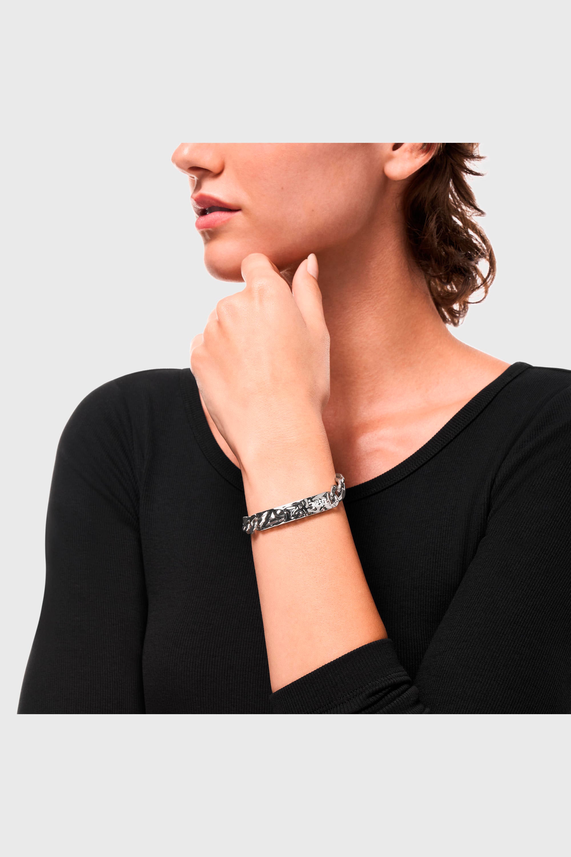 Diesel - DX1732040, Pulsera ID de acero inoxidable Unisex in Plateado - 5