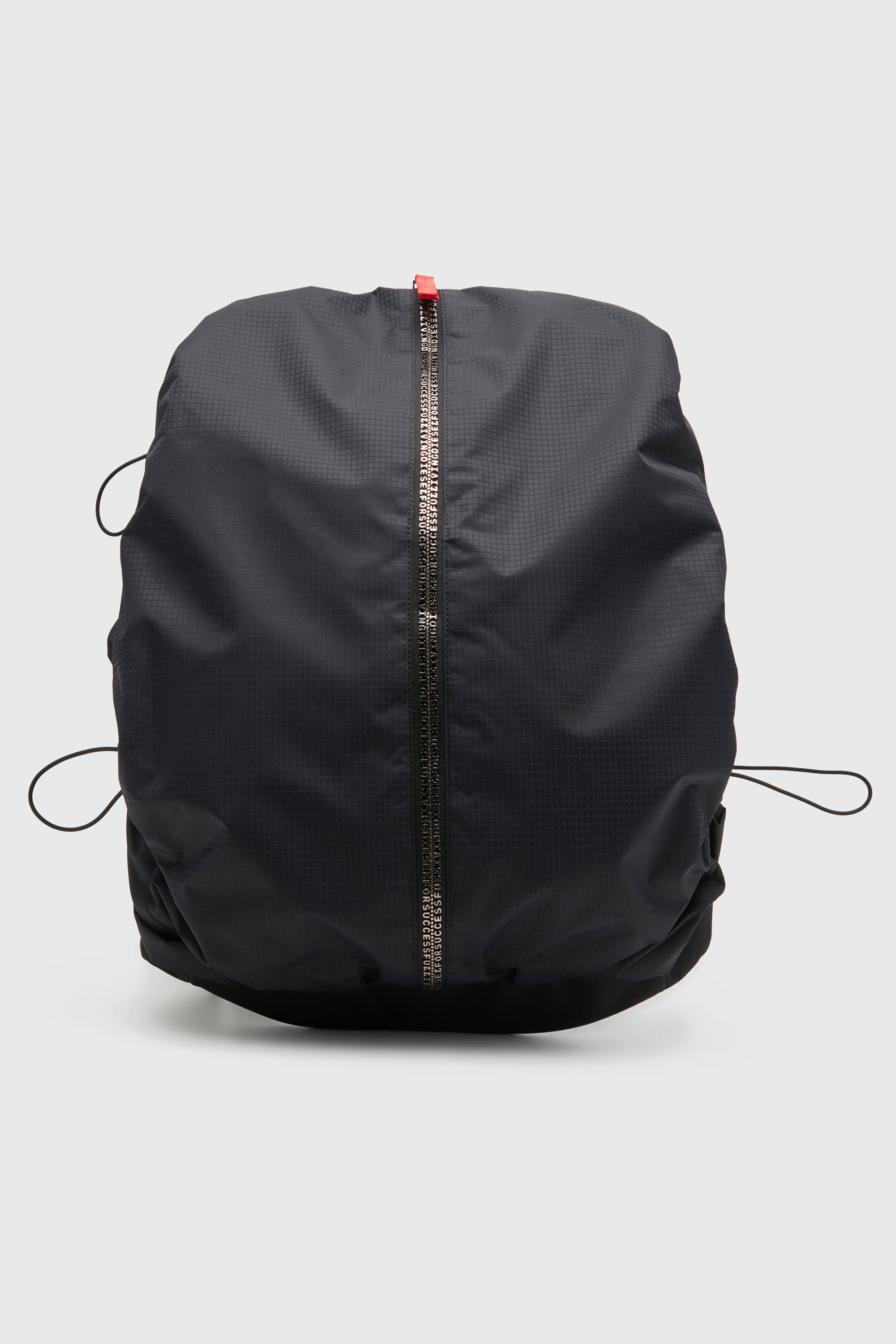 Men's Zip-D-Backpack in check-jacquard shell | Black | Diesel US