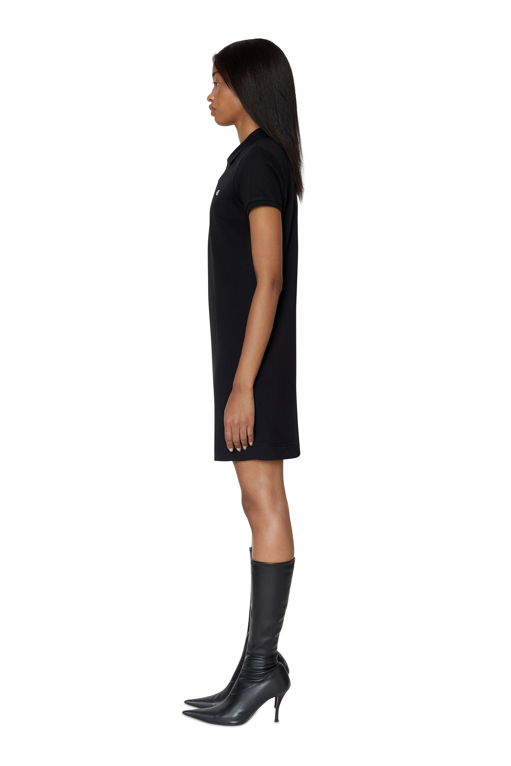 Diesel - D-TENNY-DOVAL-PJ, Woman's Polo dress in Black - 4