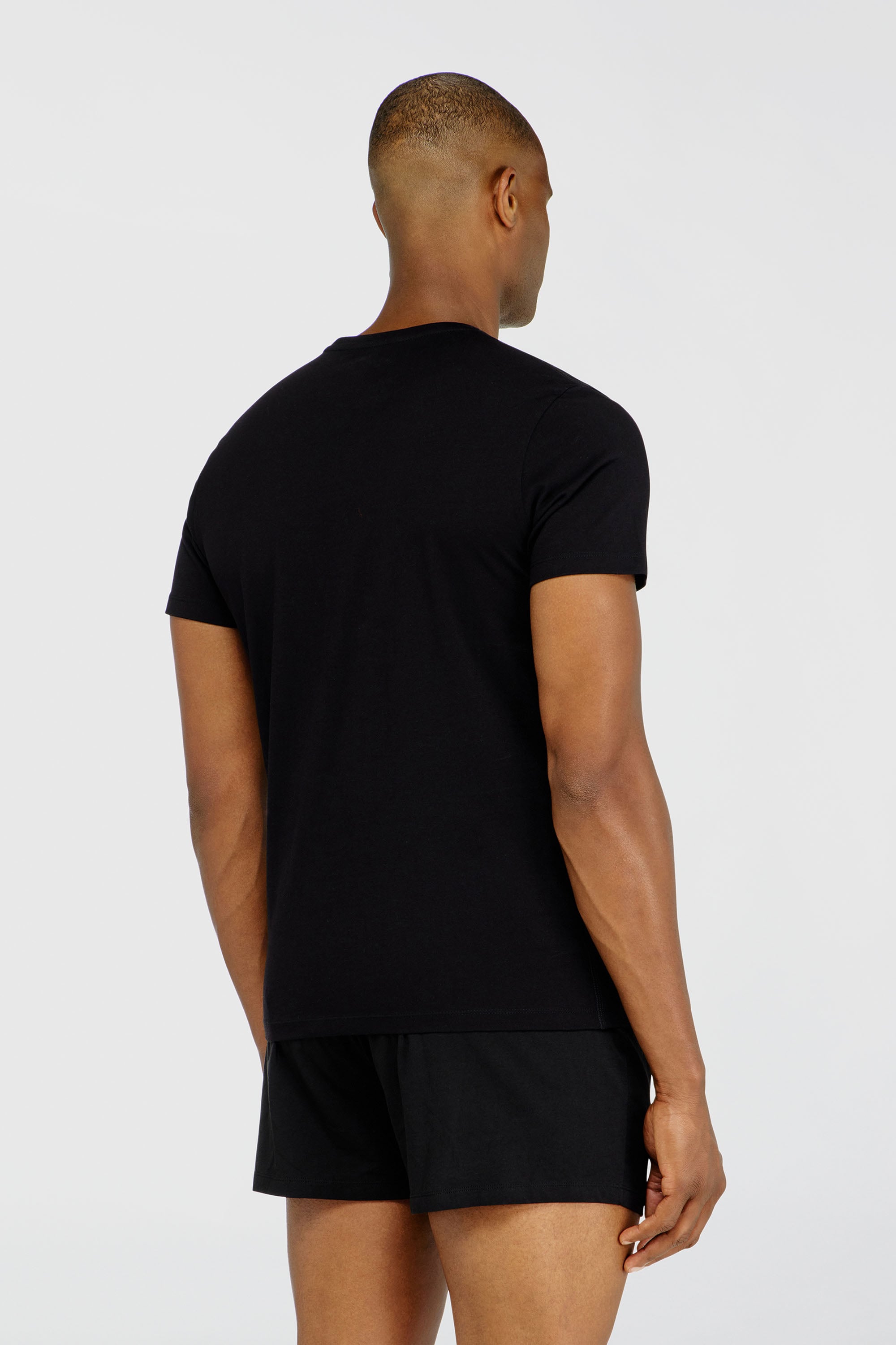 Diesel - MICHAEL-D-CORE-3PACK, Pack de tres camisetas de algod&oacute;n con cuello de pico Hombre in Negro - 3