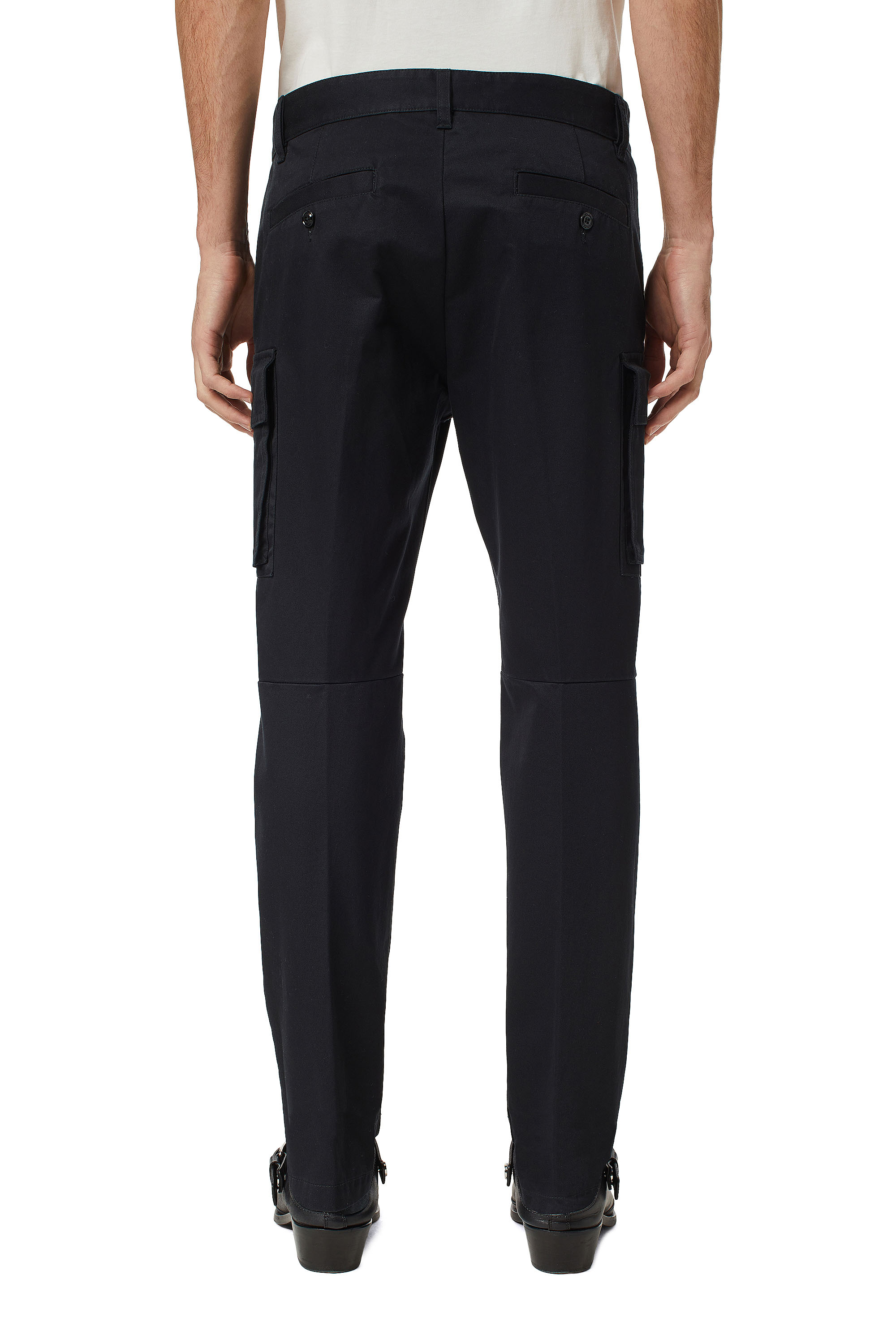 Diesel - P-COR-CL, Man's Cargo pants in cotton twill in Black - 5