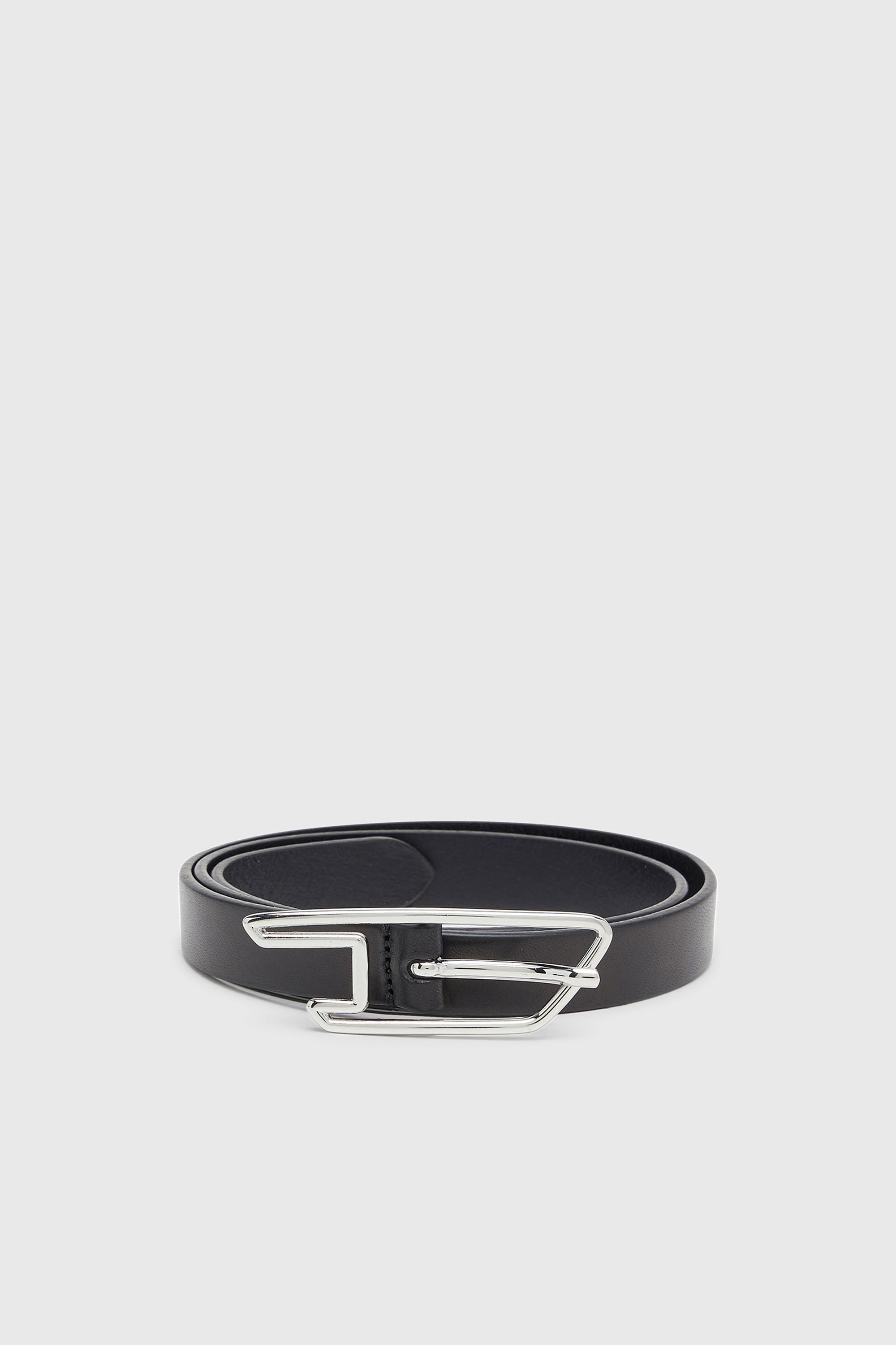 Diesel - B-D LINE W 20, Cintur&oacute;n 2 cm en piel pull-up con hebilla en D Mujer in Negro - 1