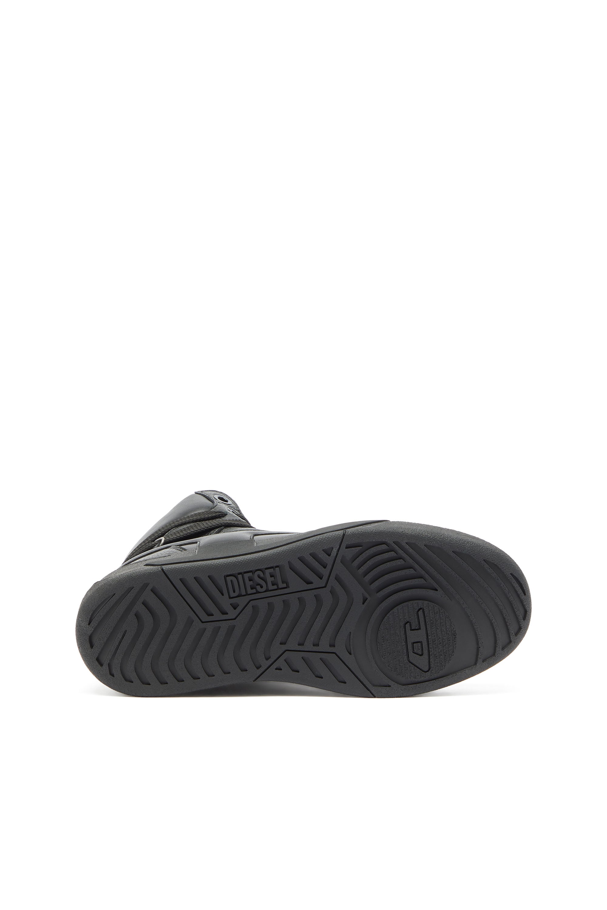 Diesel - S-D-OLLIE MID, Man's S-D-Ollie - High-top leather sneakers with D logo in Black - 4