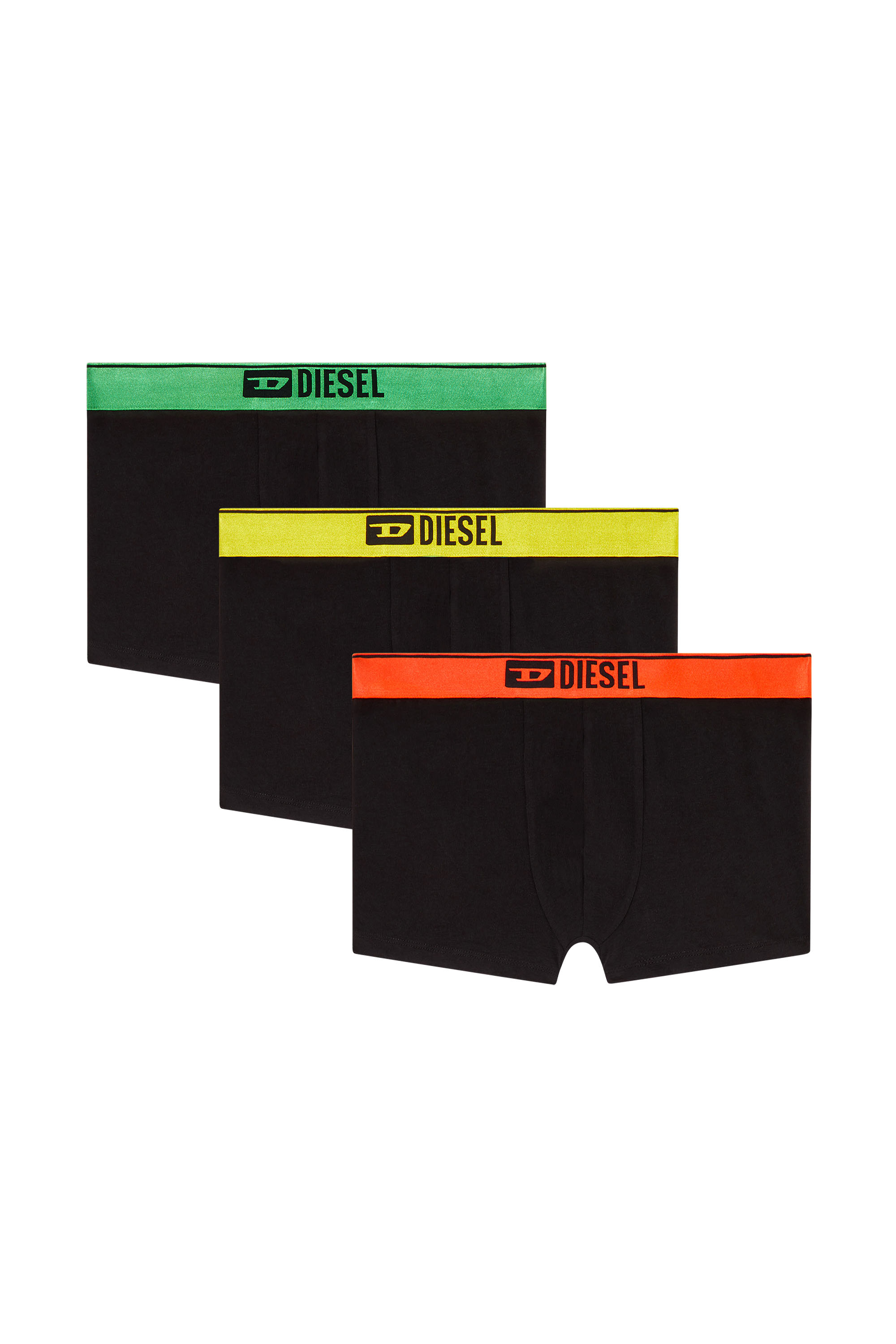 Diesel - DAMIEN-GFT-3PACK, Male's Three-pack boxer briefs with metallic waistband in Black - 1