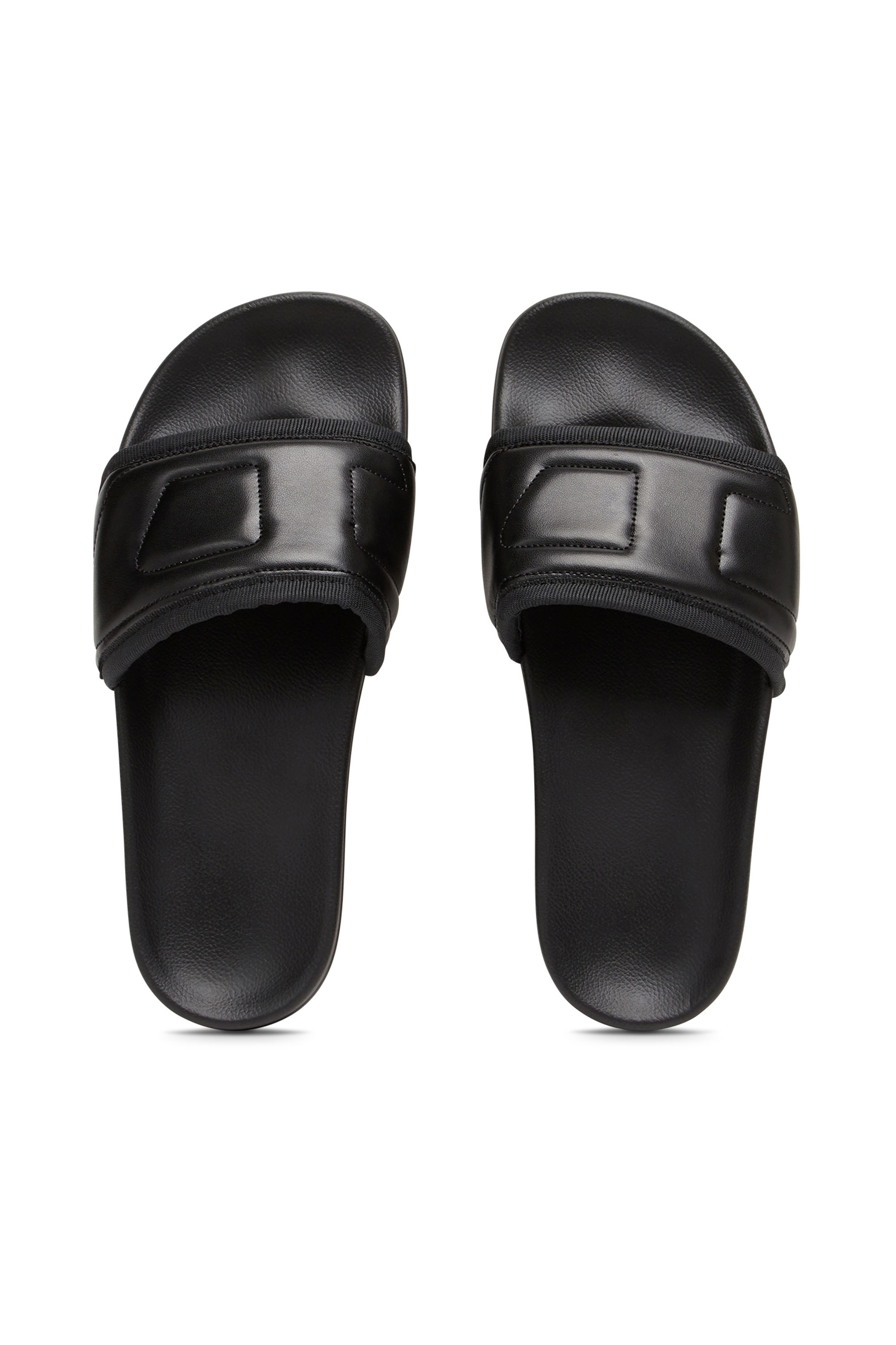 Diesel - SA-MAYEMI PUF X, Sa-Mayemi Puf X - Chanclas con logotipo D en relieve Unisex in Negro - 4
