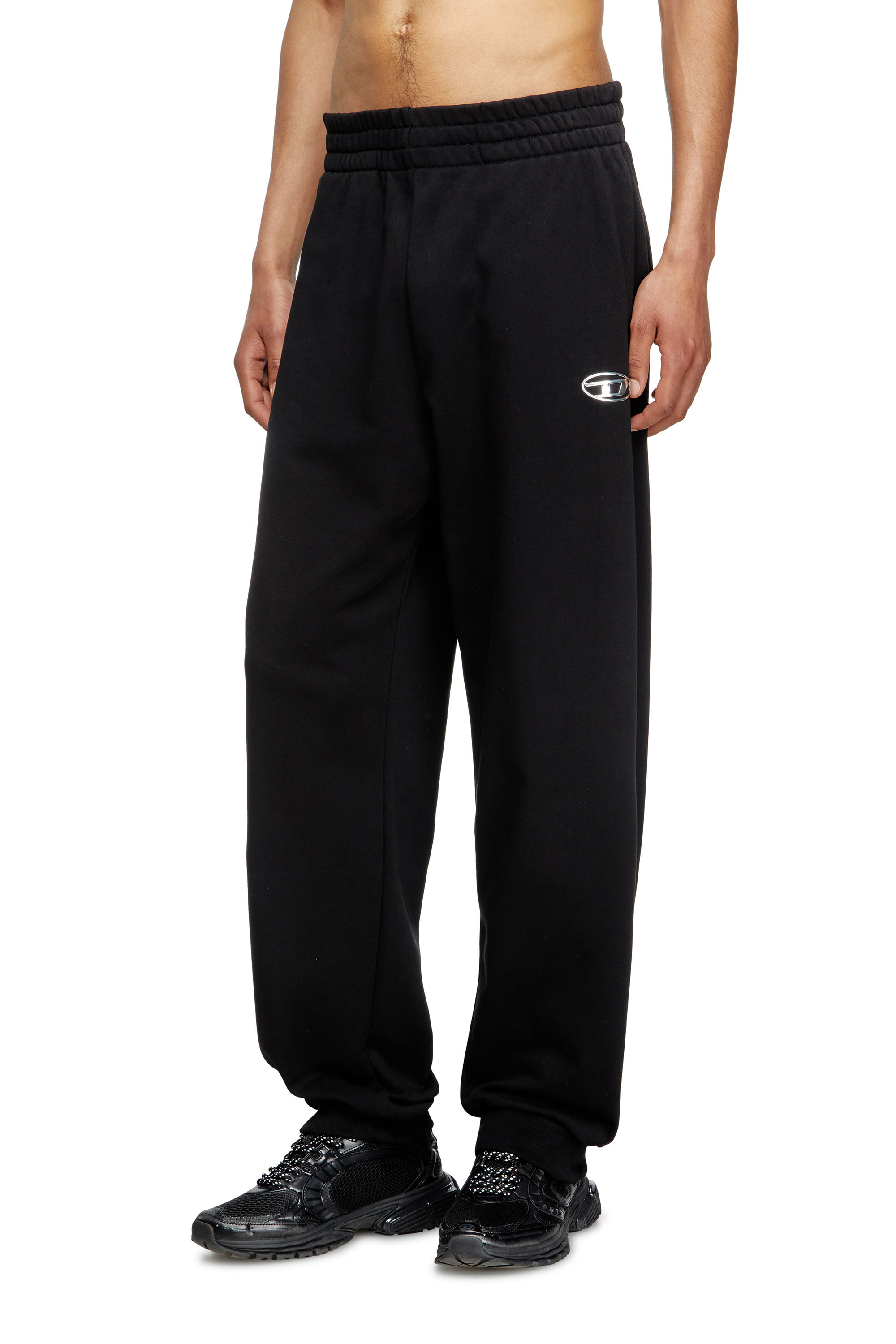 Diesel - P-MARKY-OD, Male's Sweatpants with metal-effect Oval D logo in Black - 3
