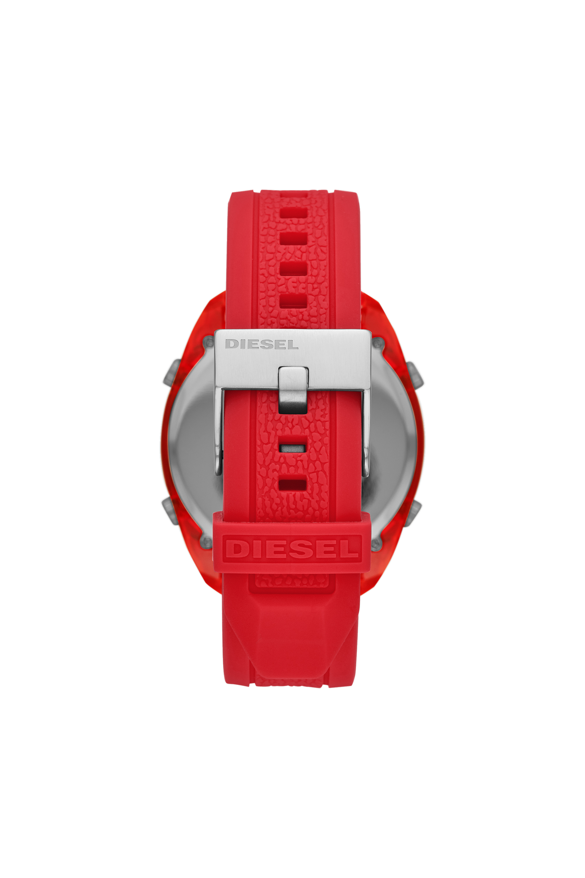 Diesel - DZ1900, Male's Crusher digital red silicone watch in Red - 2